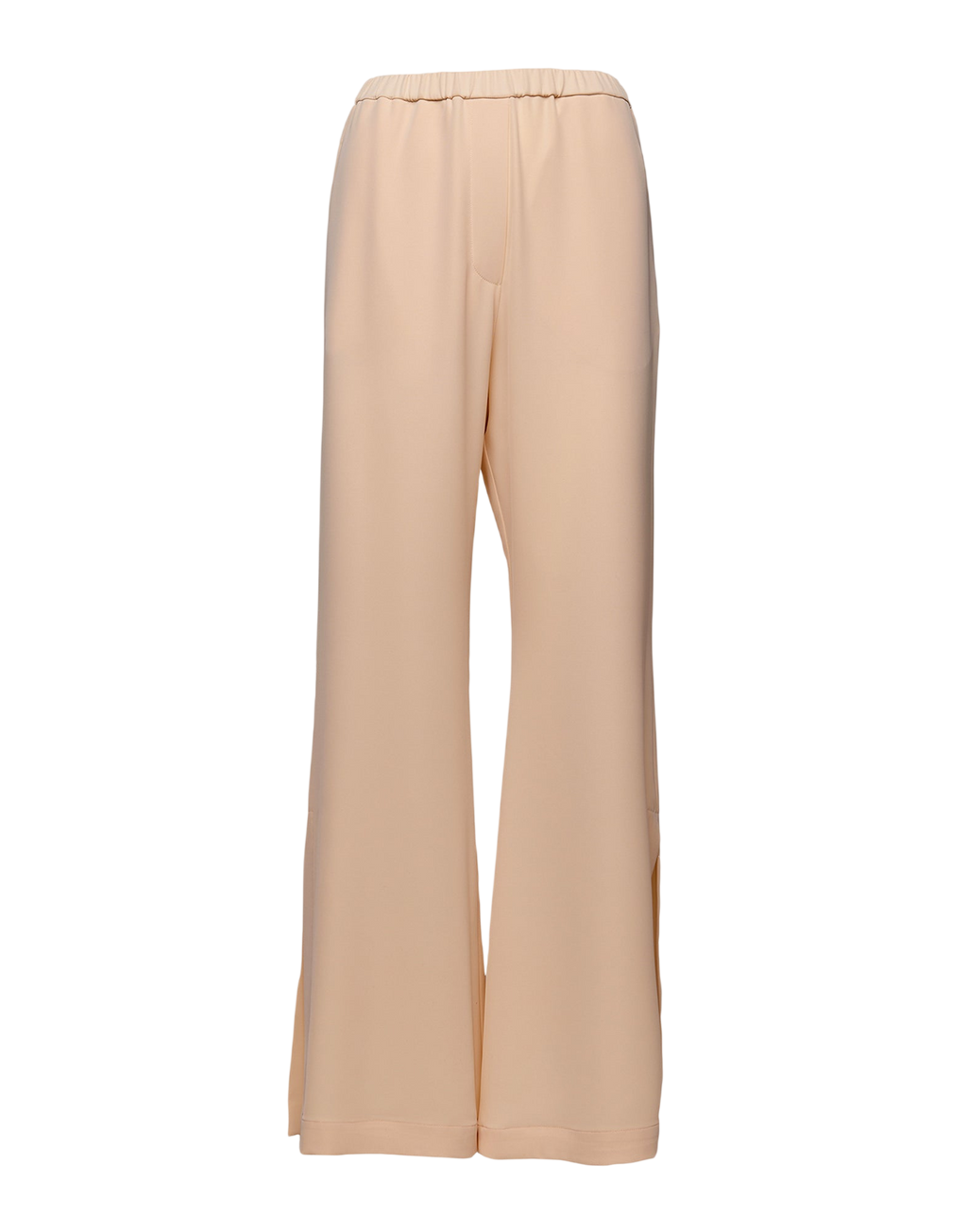 Pantalon à Fentes en Cady Fluide Vanille