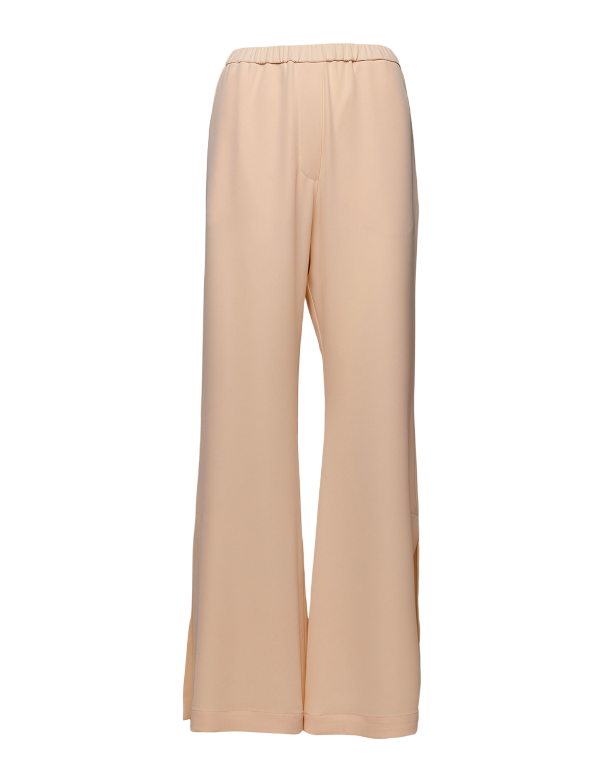 Pantalon à Fentes en Cady Fluide Vanille