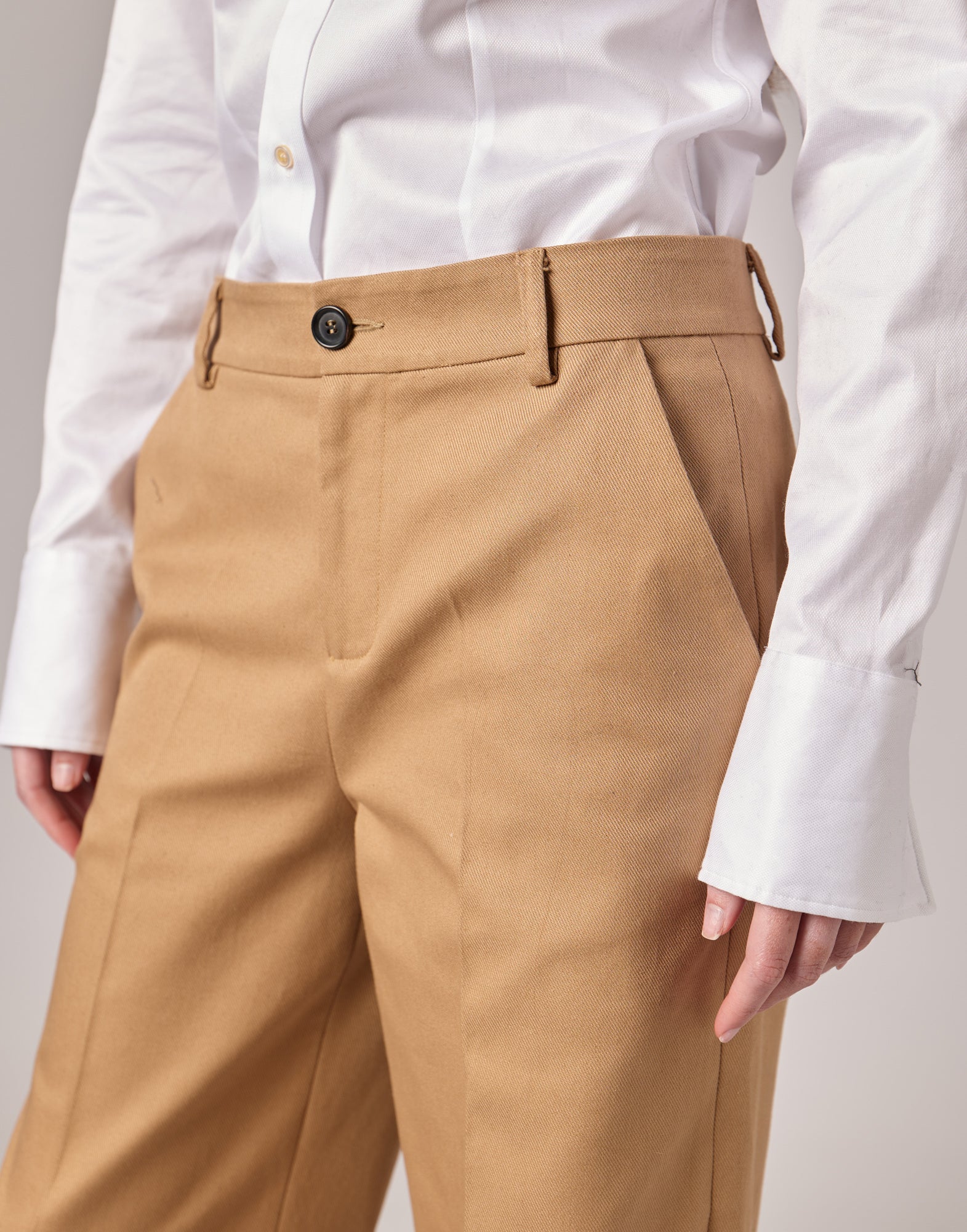 Pantaloni a Uomo in Cotton Drill Camel