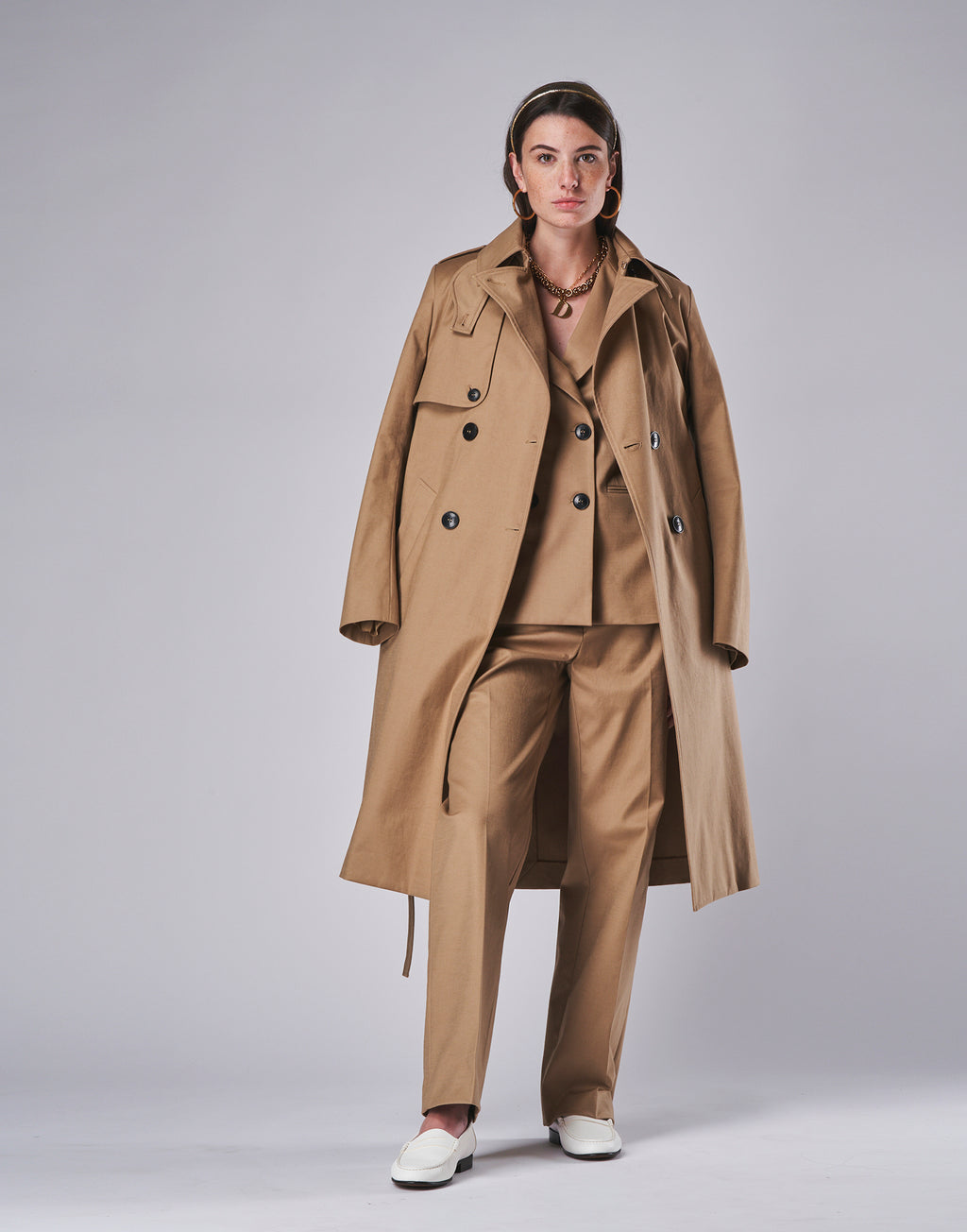 Pantalone a Uomo in Gabardina