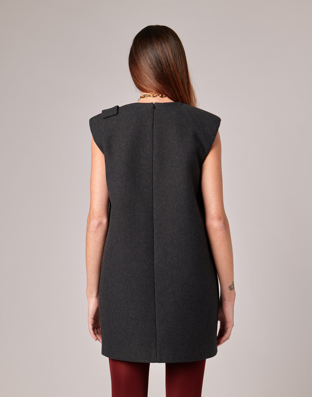 Mini Abito in Vintage Coat Double Antracite