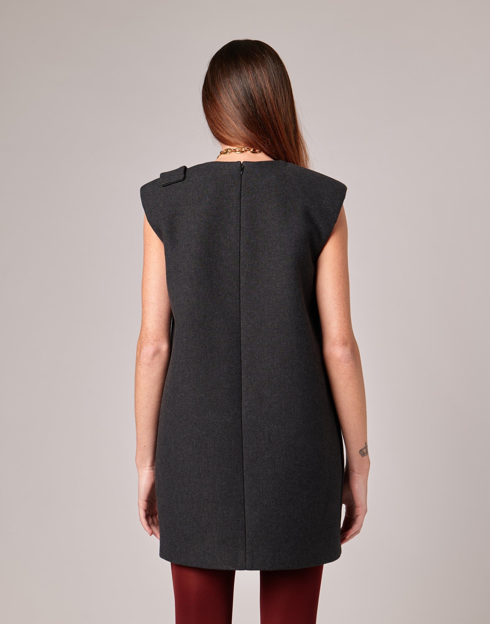 Mini Abito in Vintage Coat Double Antracite