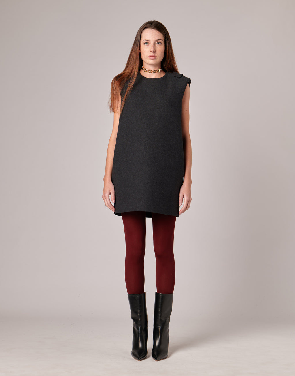 Mini Abito in Vintage Coat Double Antracite