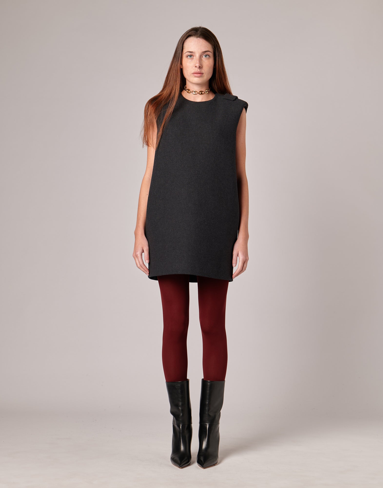 Mini Abito in Vintage Coat Double Antracite