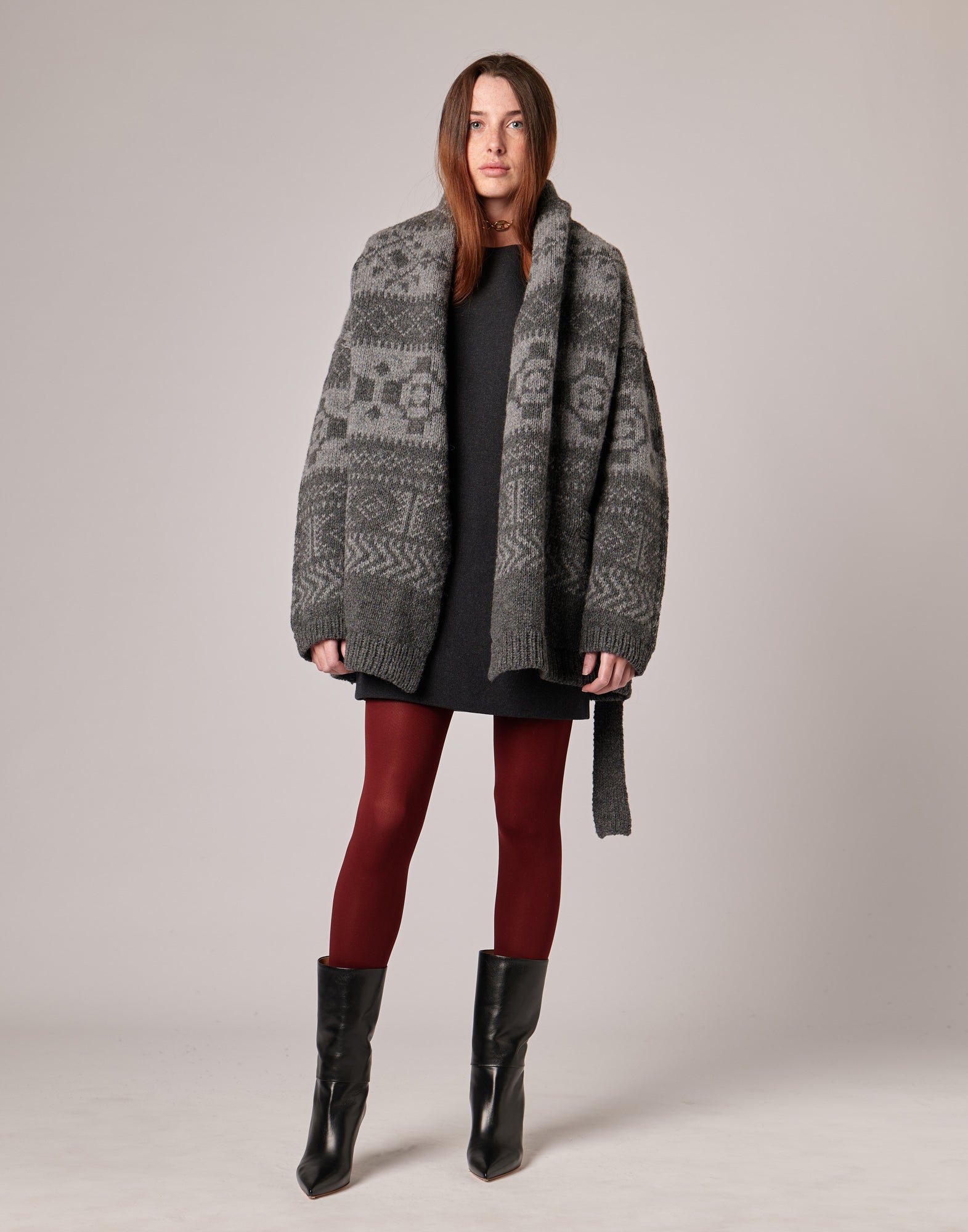 Mini Abito in Vintage Coat Double Antracite