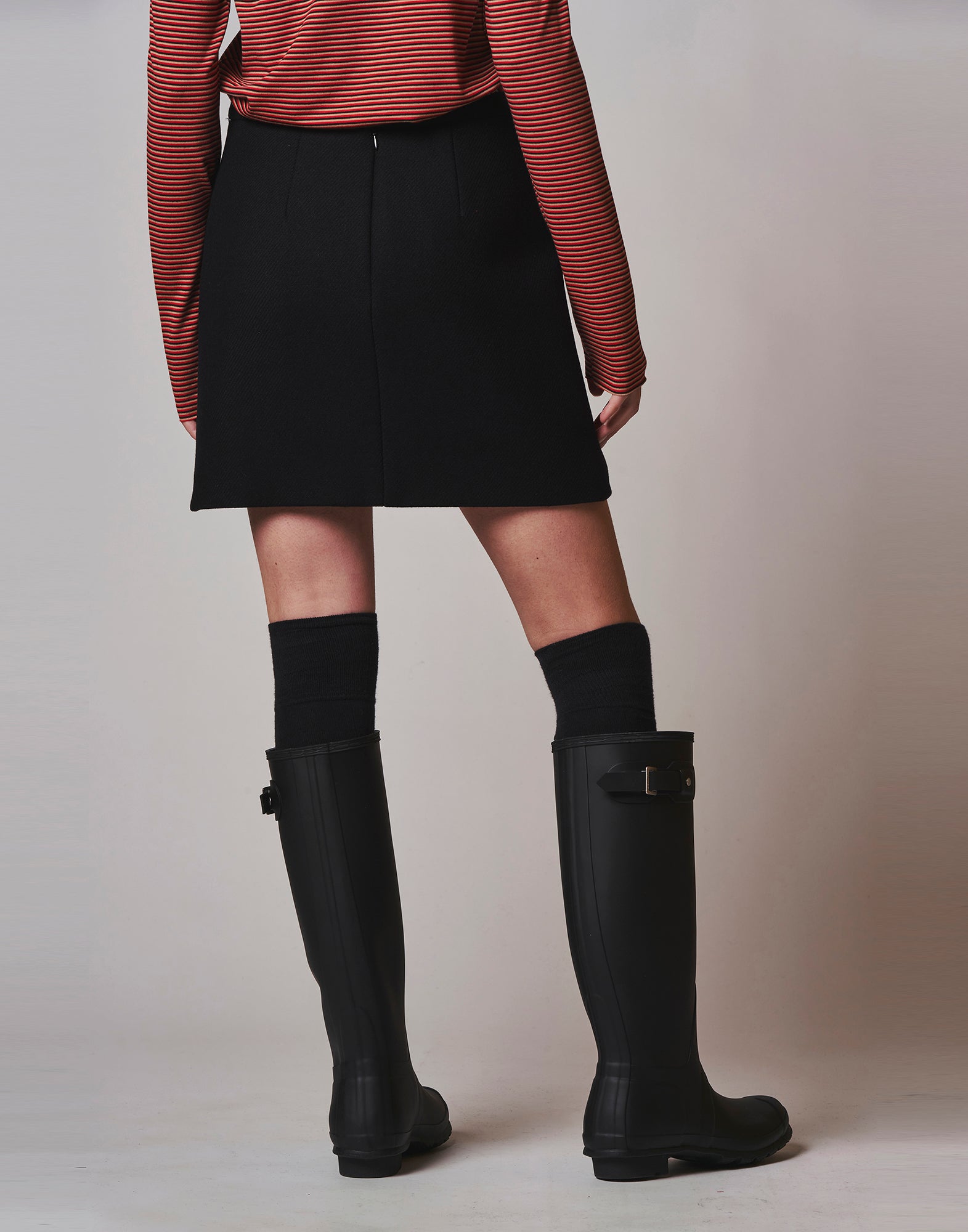 Gonna Corta Foderata in Panno Double