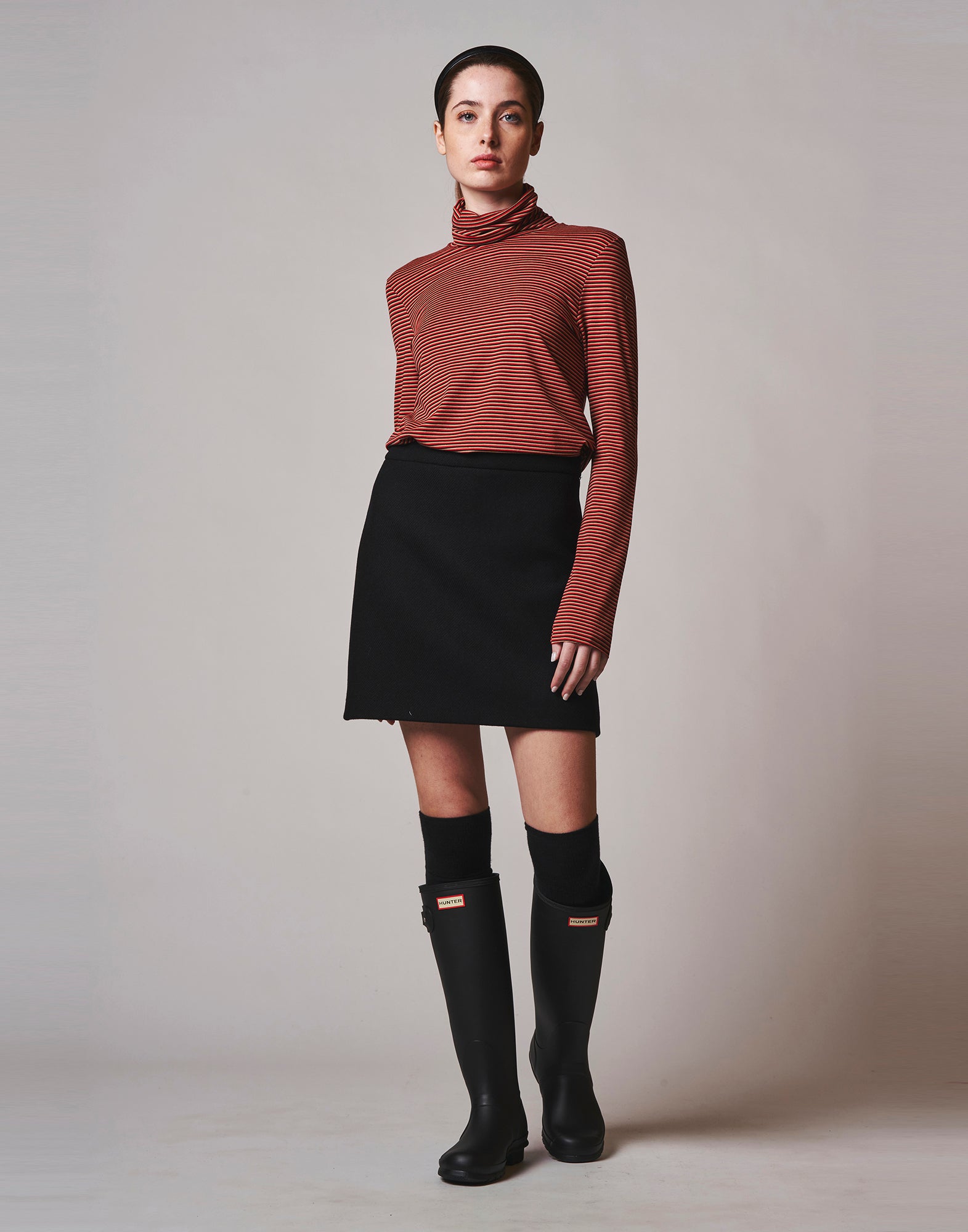 Gonna Corta Foderata in Panno Double