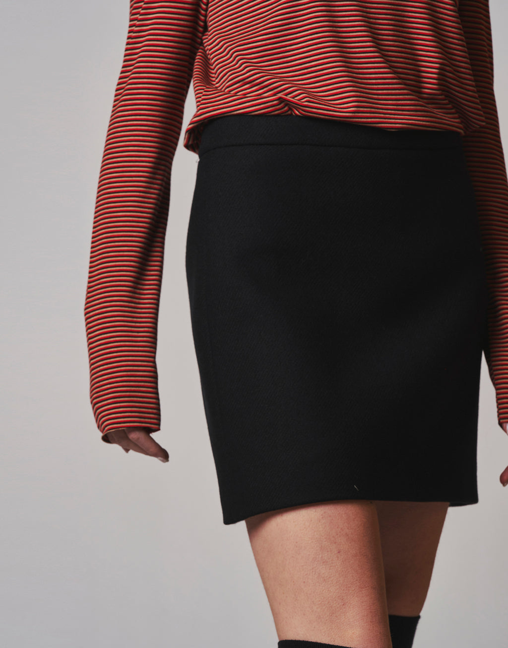 Gonna Corta Foderata in Panno Double