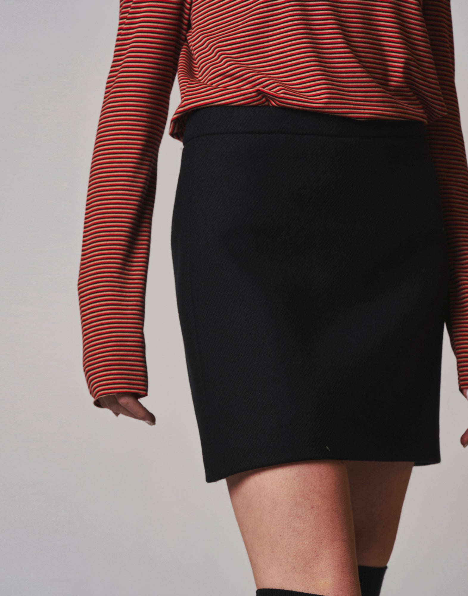 Gonna Corta Foderata in Panno Double