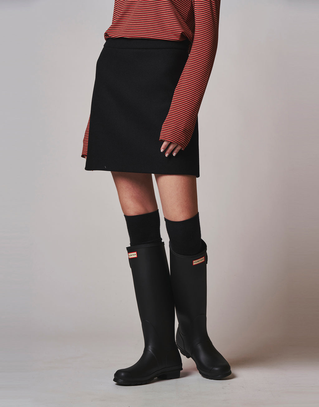 Gonna Corta Foderata in Panno Double