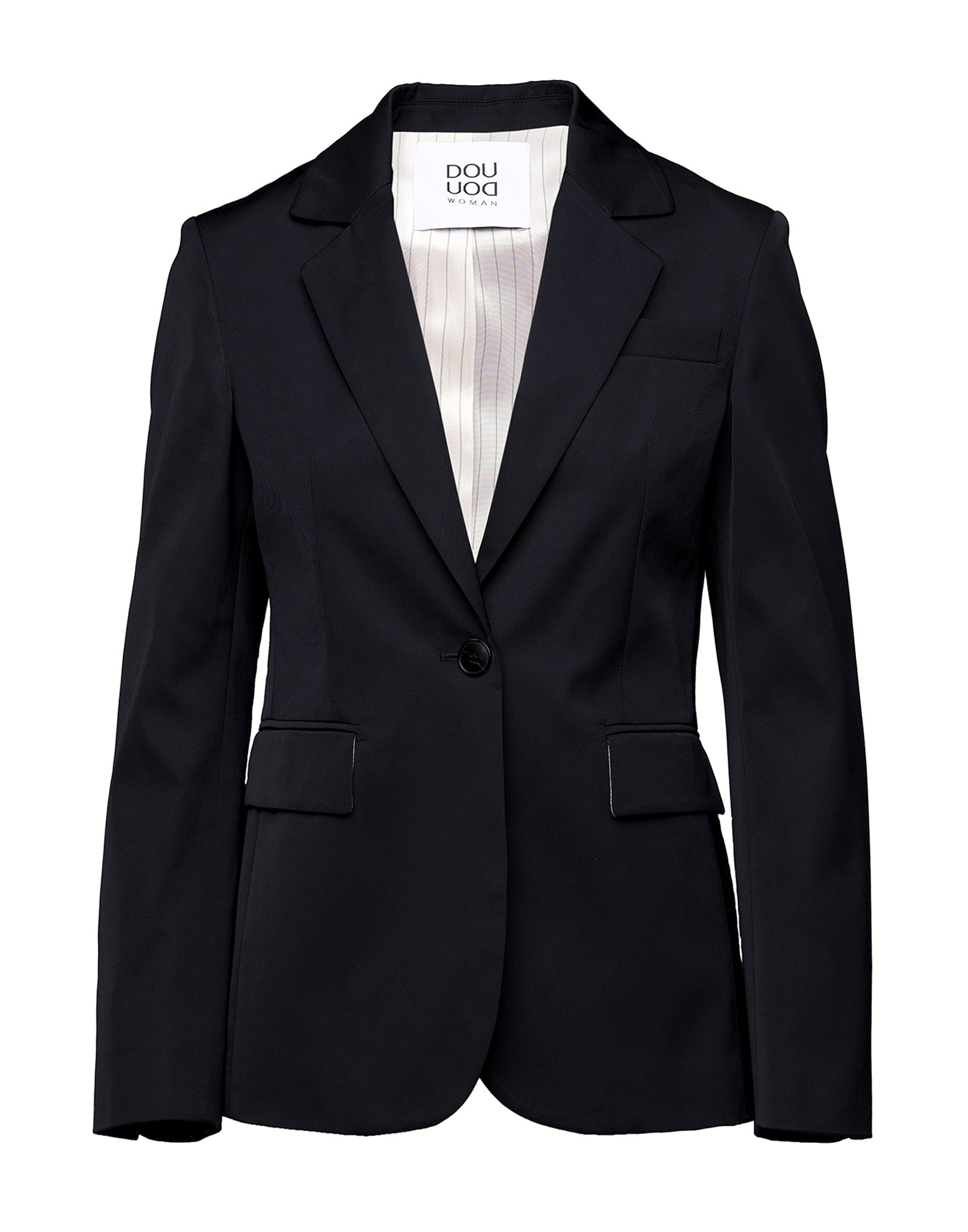 Giacca Monopetto in Tecnno Gabardine Navy Blue