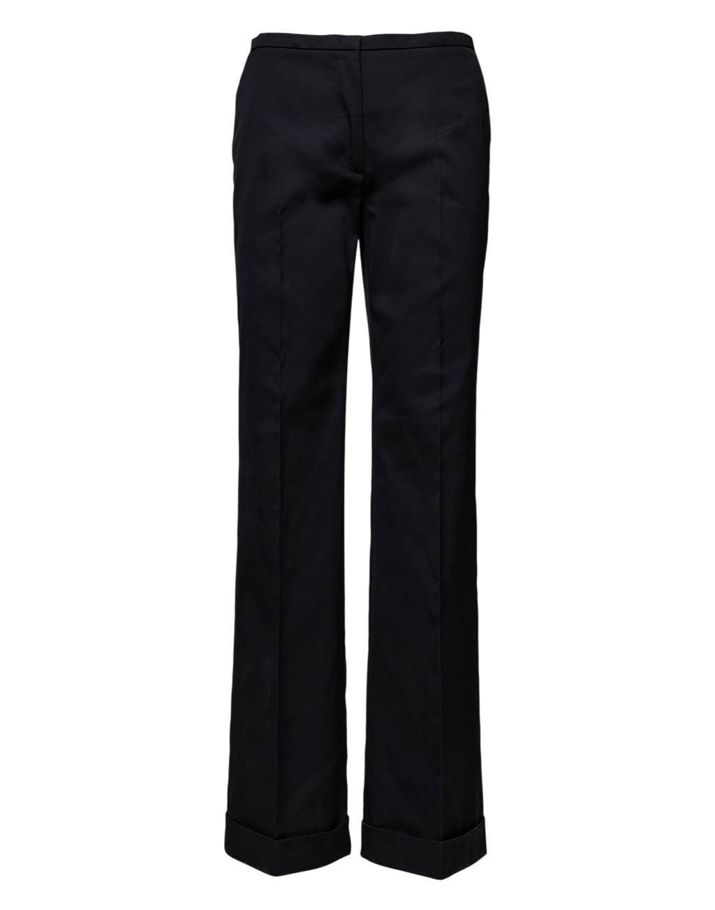 Abyss Blue Techno Gabardine Straight-Leg Trousers