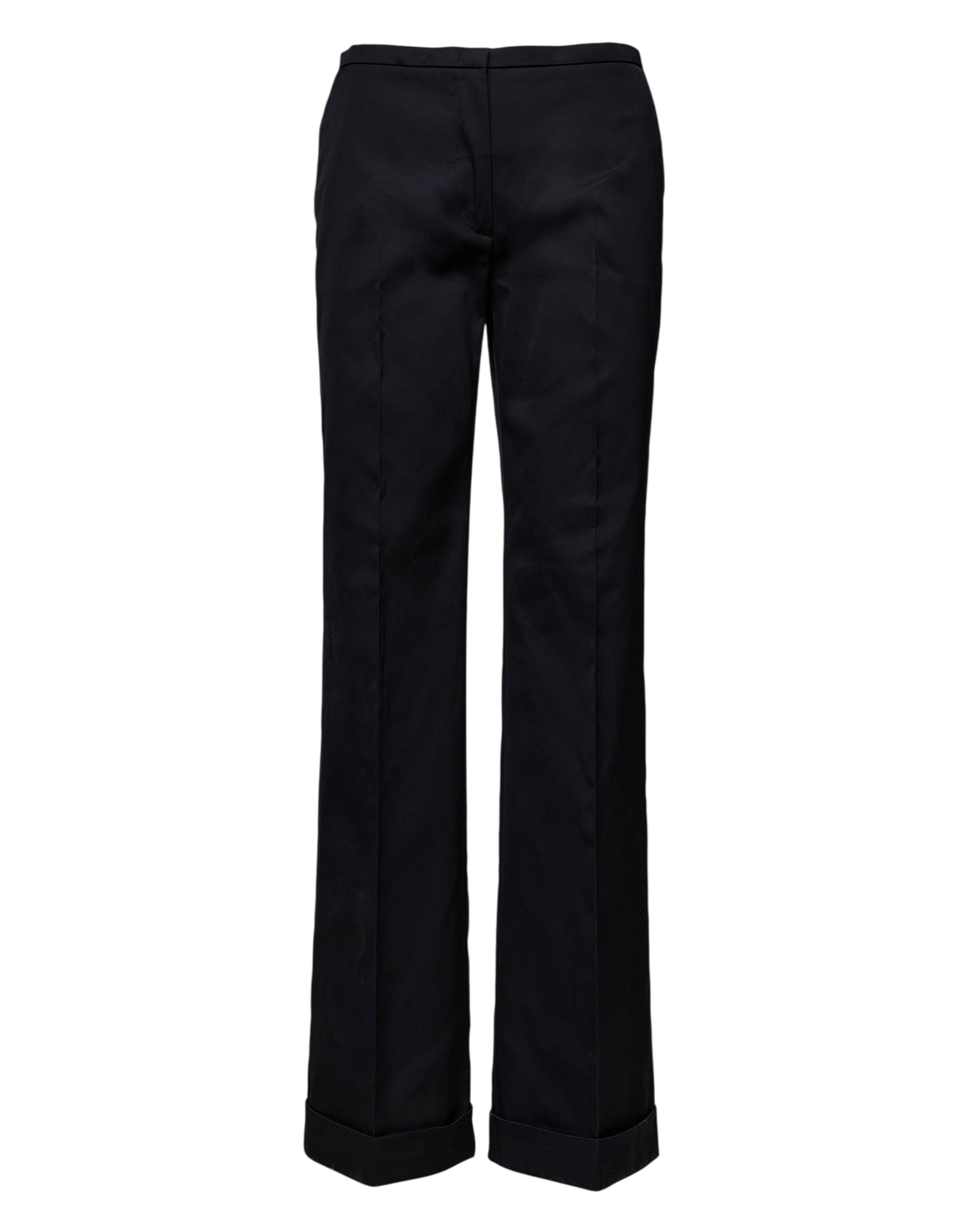 Abyss Blue Techno Gabardine Straight-Leg Trousers