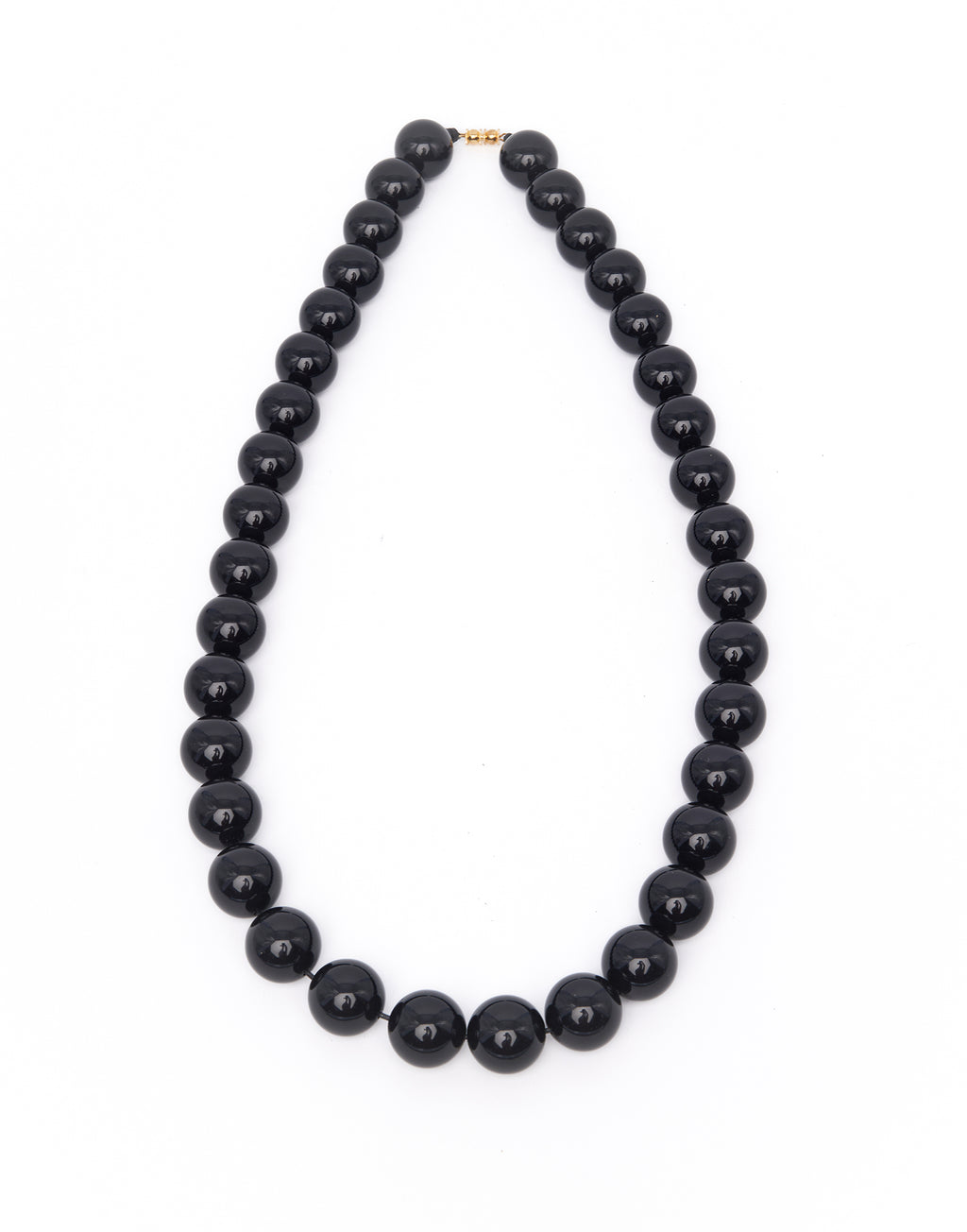 Collana con Maxi Perle in Resina Nera