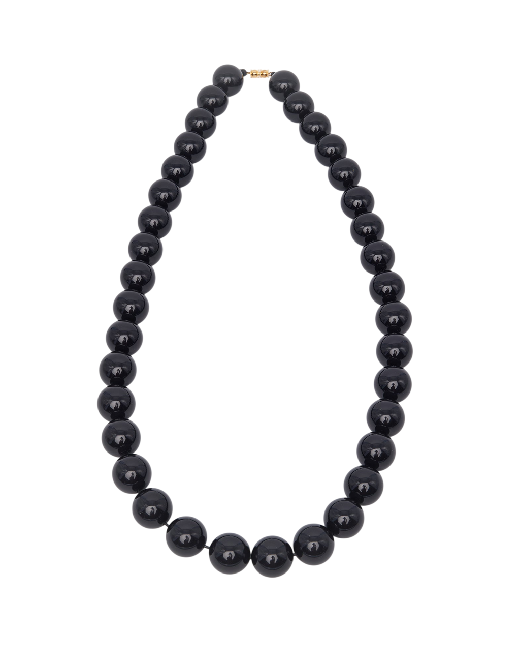 Collana con Maxi Perle in Resina Nera