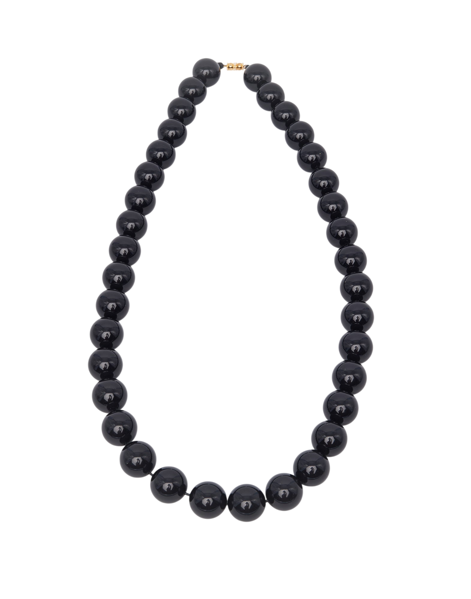 Collana con Maxi Perle in Resina Nera