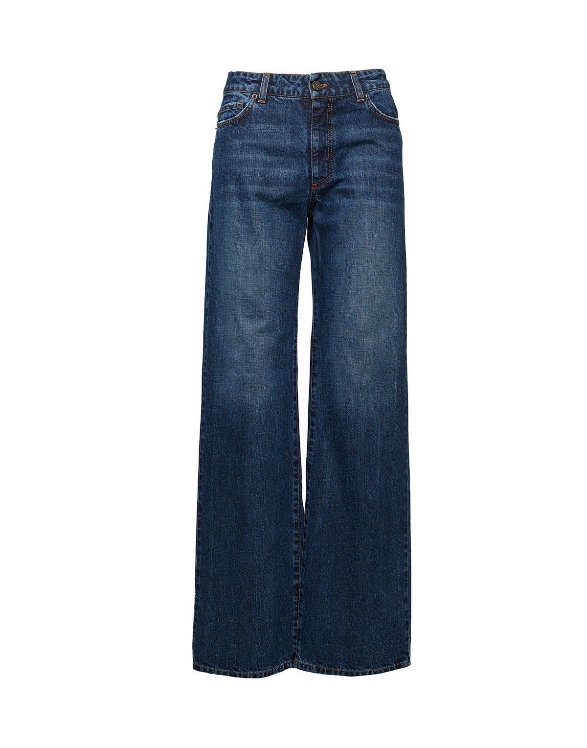 Jeans 5 Tasche a Palazzo Blu