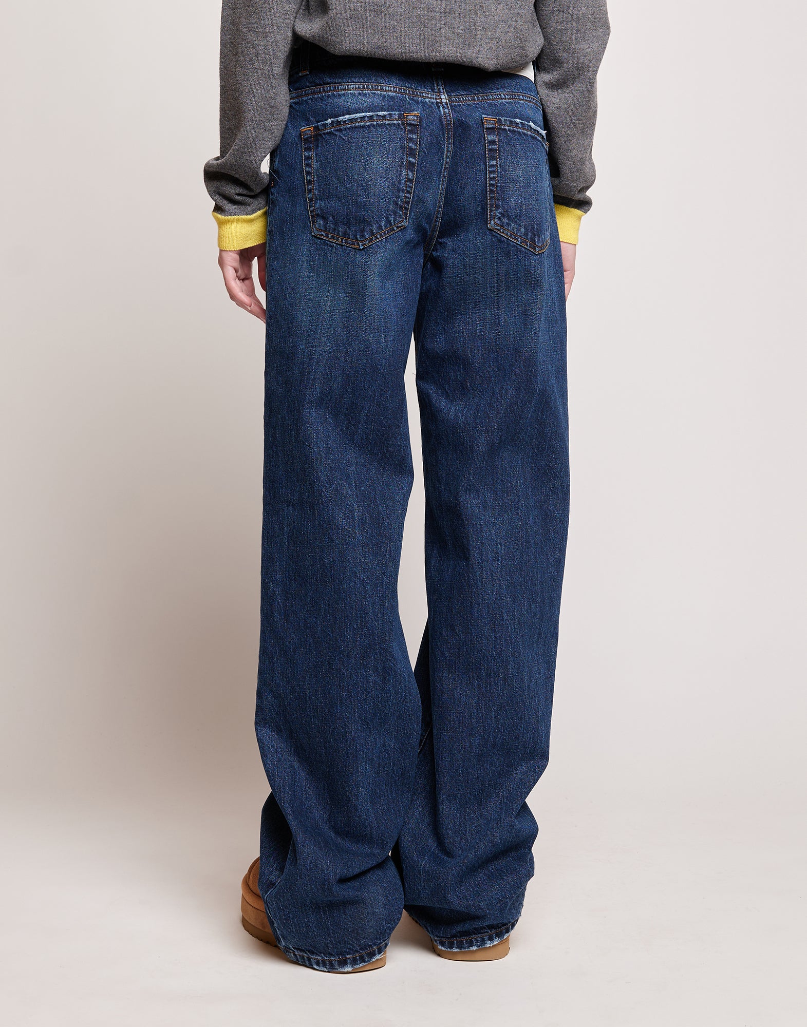 Jeans 5 Tasche a Palazzo Blu