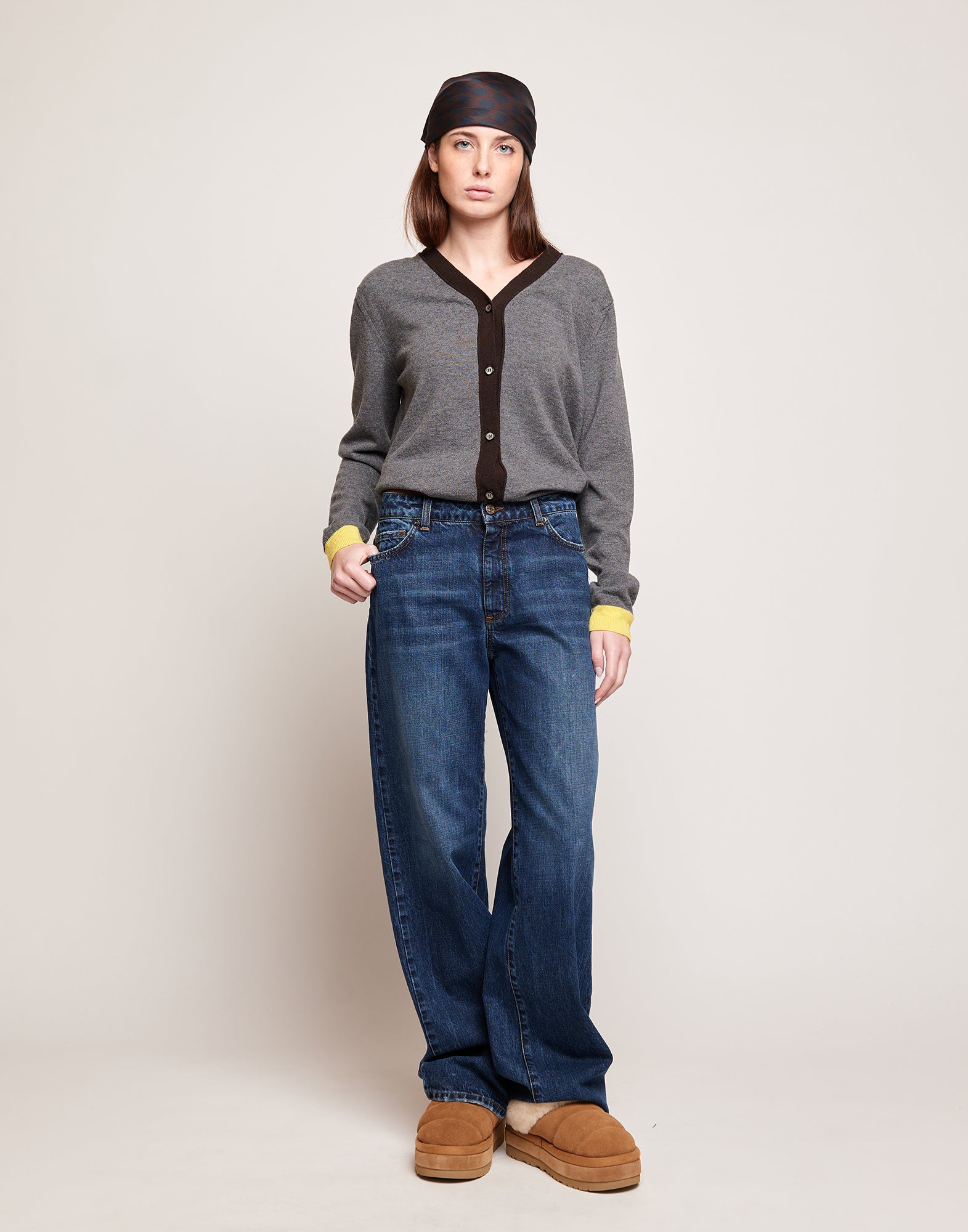 Jeans 5 Tasche a Palazzo Blu