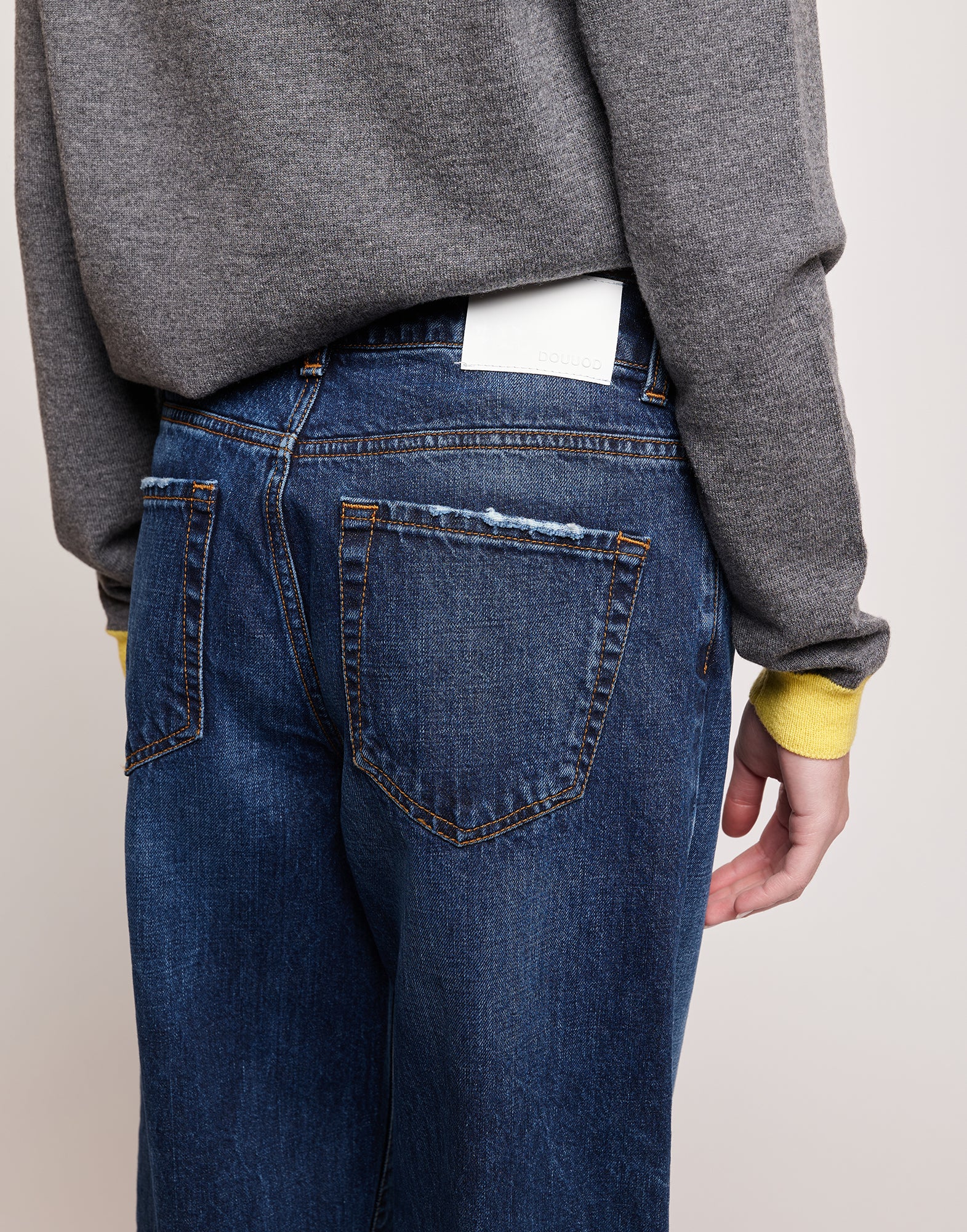 Jeans 5 Tasche a Palazzo Blu