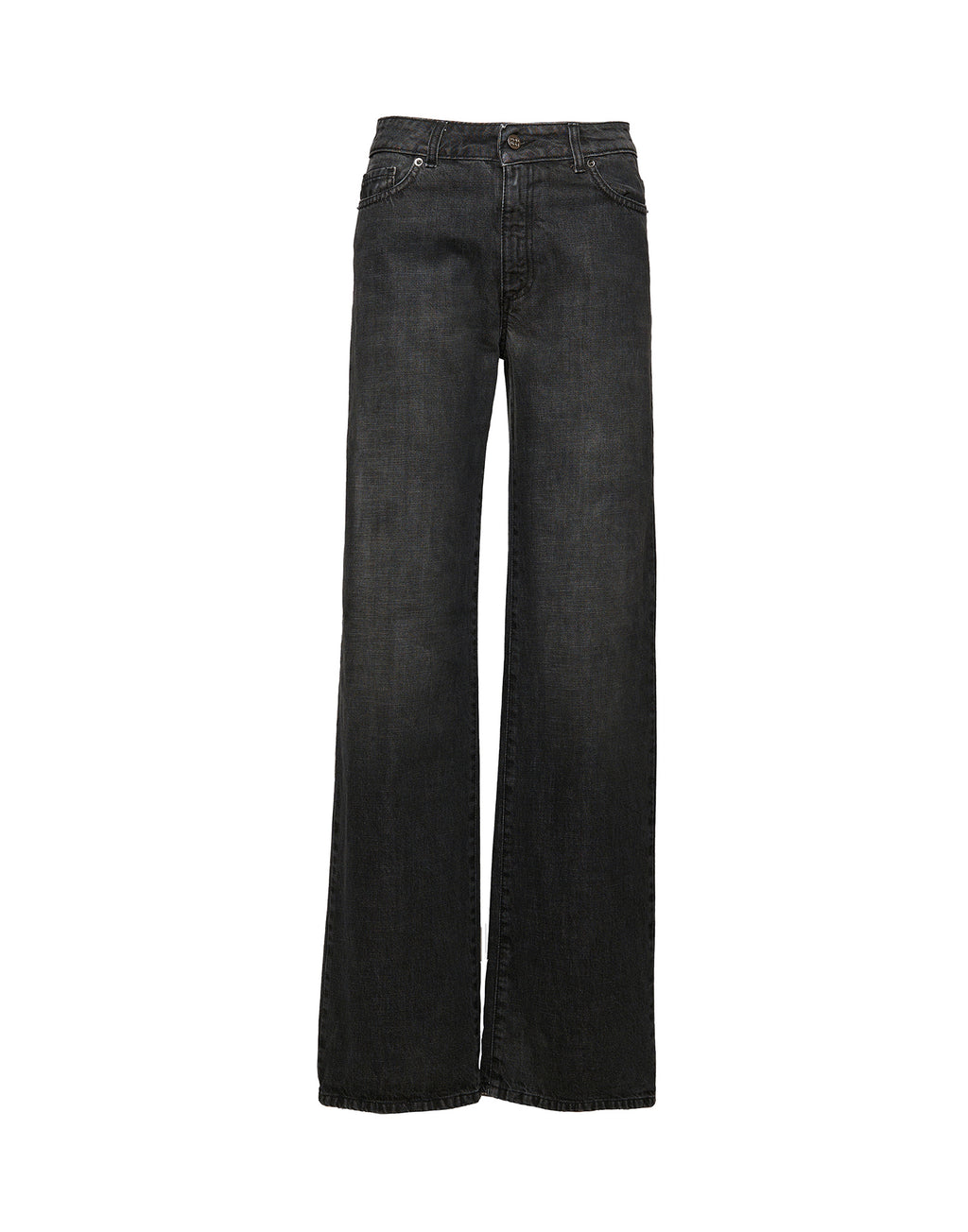 Jeans 5 Tasche a Palazzo Grigio Fumo
