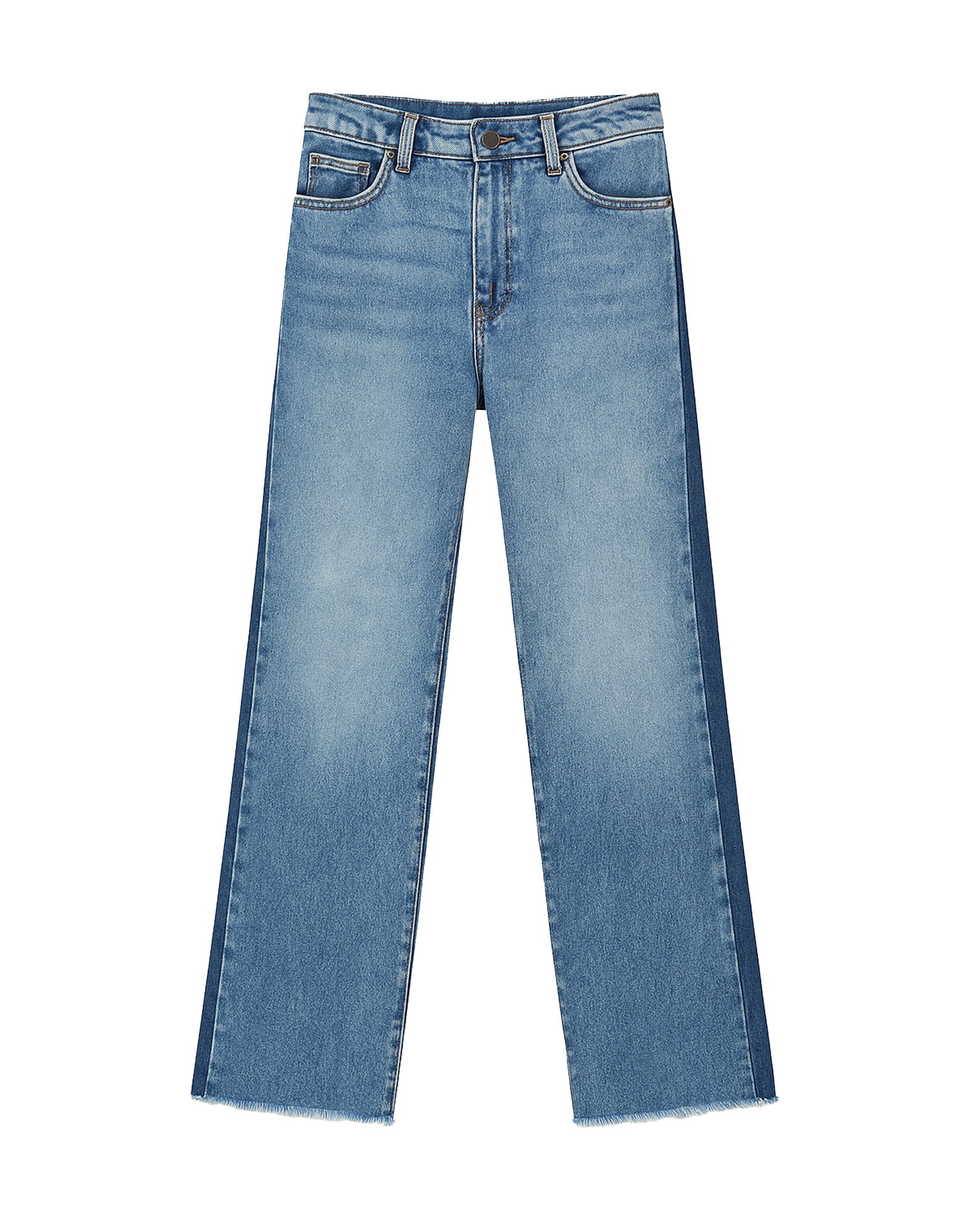 Jeans 5 Tasche a Palazzo Bicolore