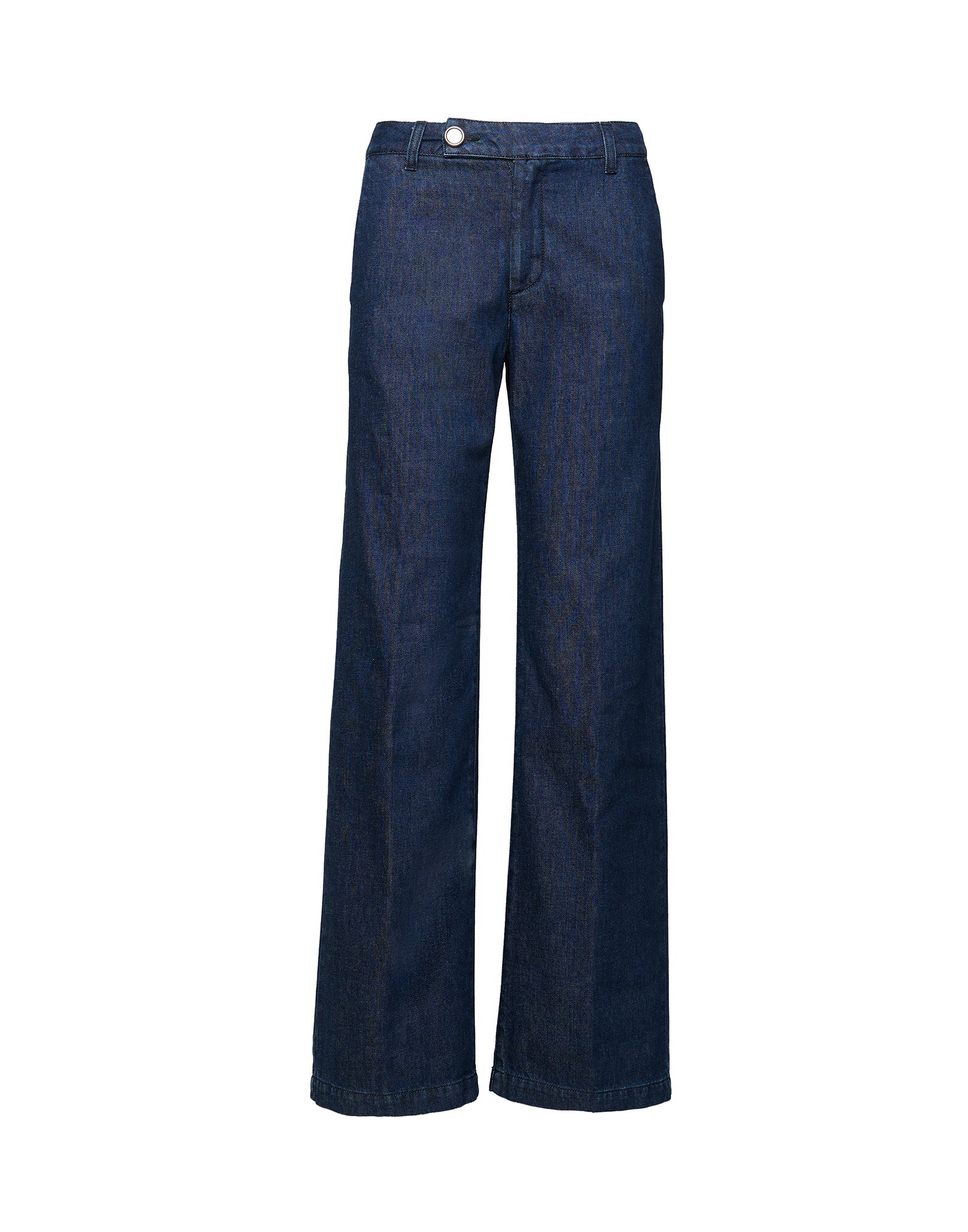 Jeans a Palazzo in Denim Stretch Blu