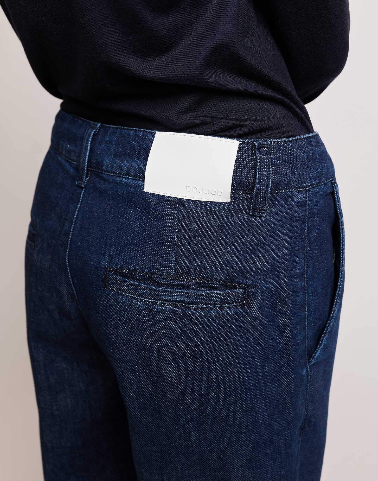 Jeans a Palazzo in Denim Stretch Blu