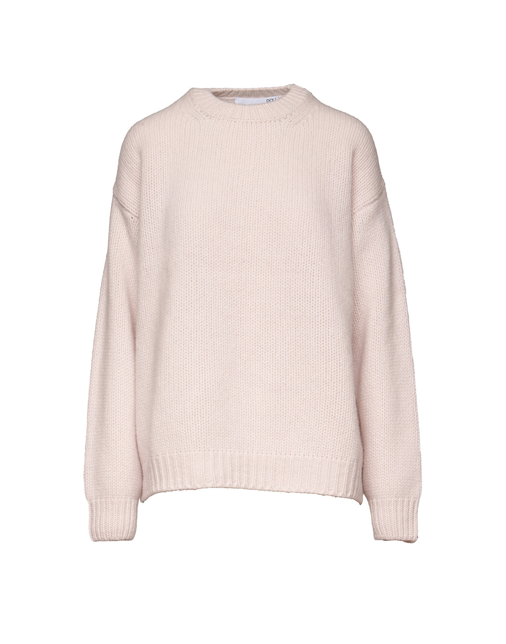Maglione in Catenella di Lana Extrafine/Cashmere Porcellana