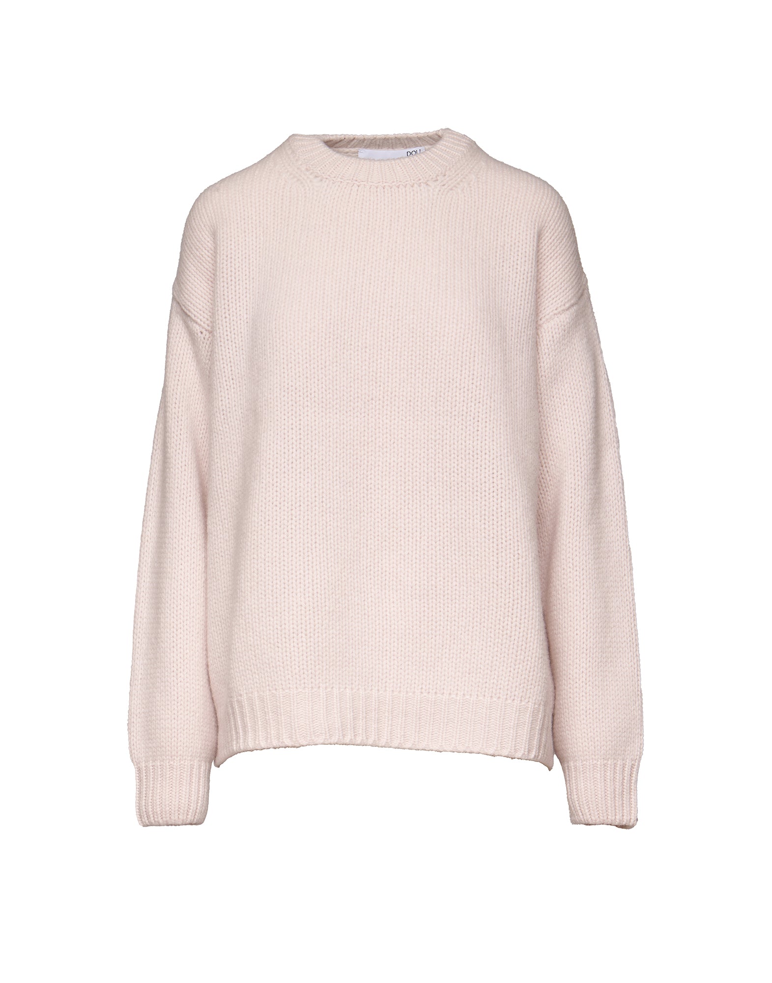 Maglione in Catenella di Lana Extrafine/Cashmere Porcellana