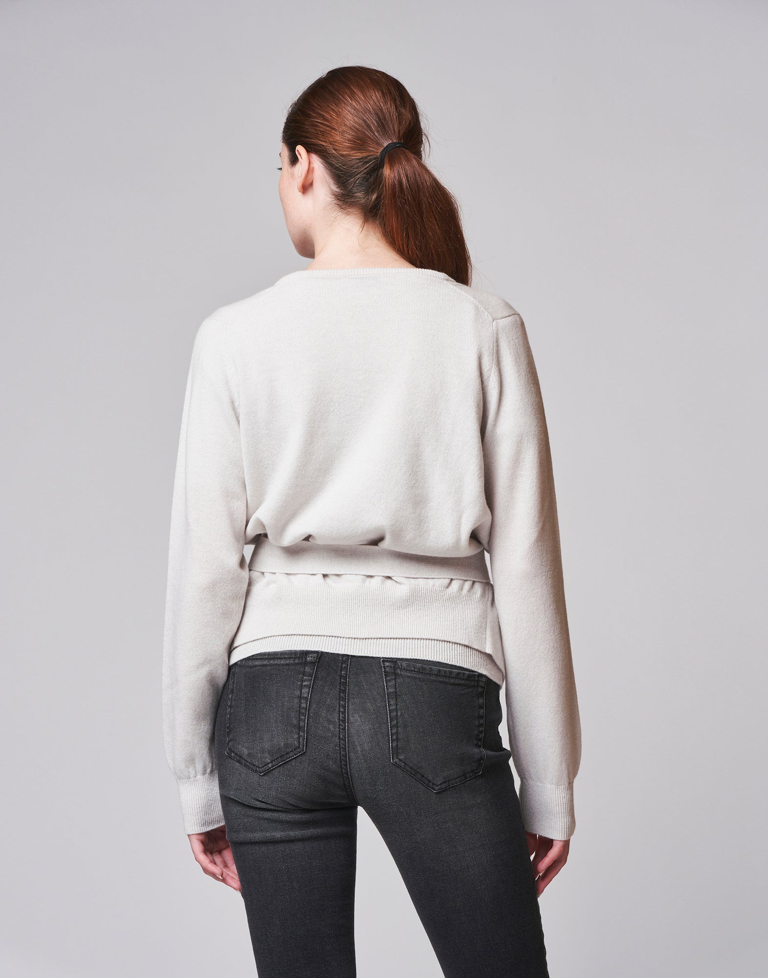 Cardigan in cashemere con cintura