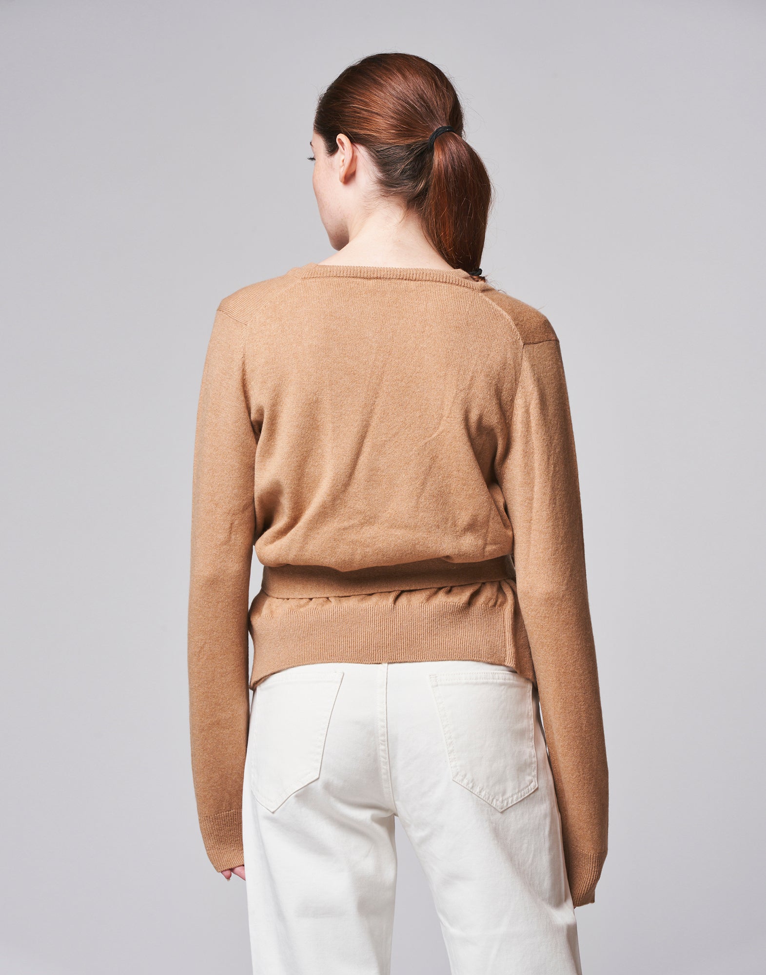 Cardigan in cashemere con cintura