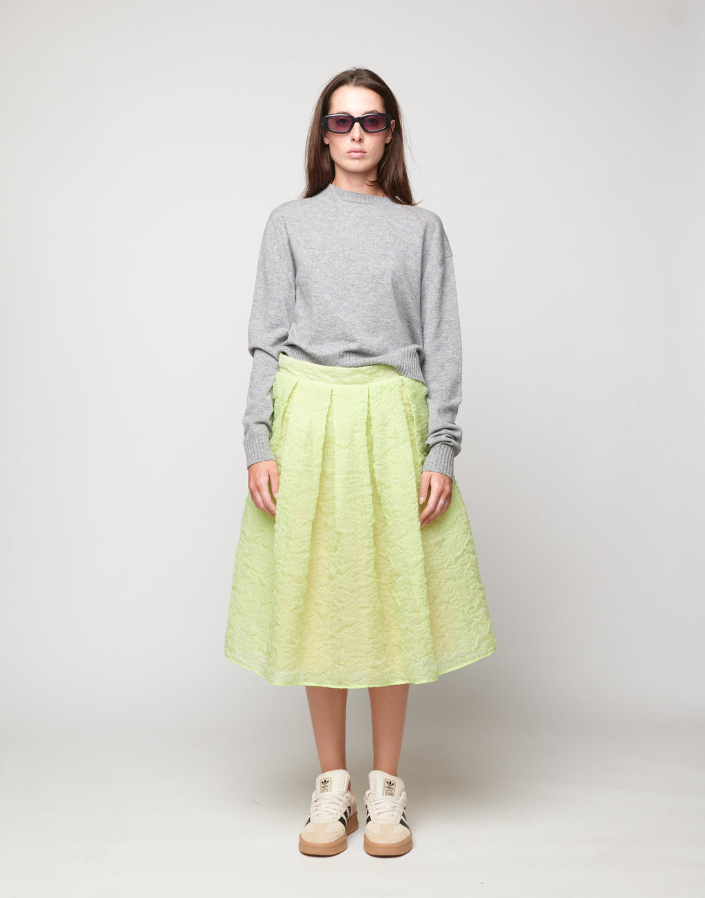 Maglione Girocollo in Lana Cashmere Seta Grigio