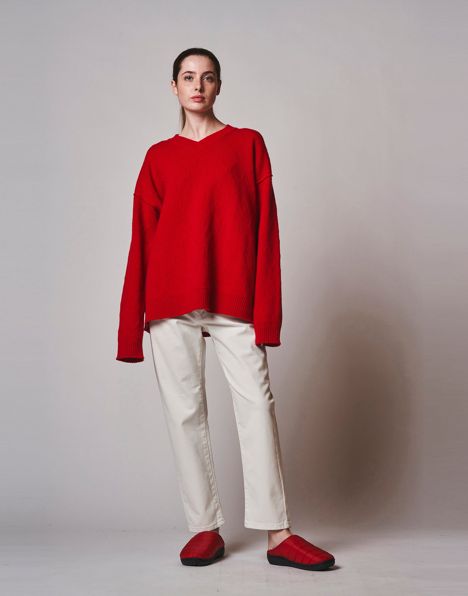 Maglione Con Scollo A "V" In Lana E Cashmere