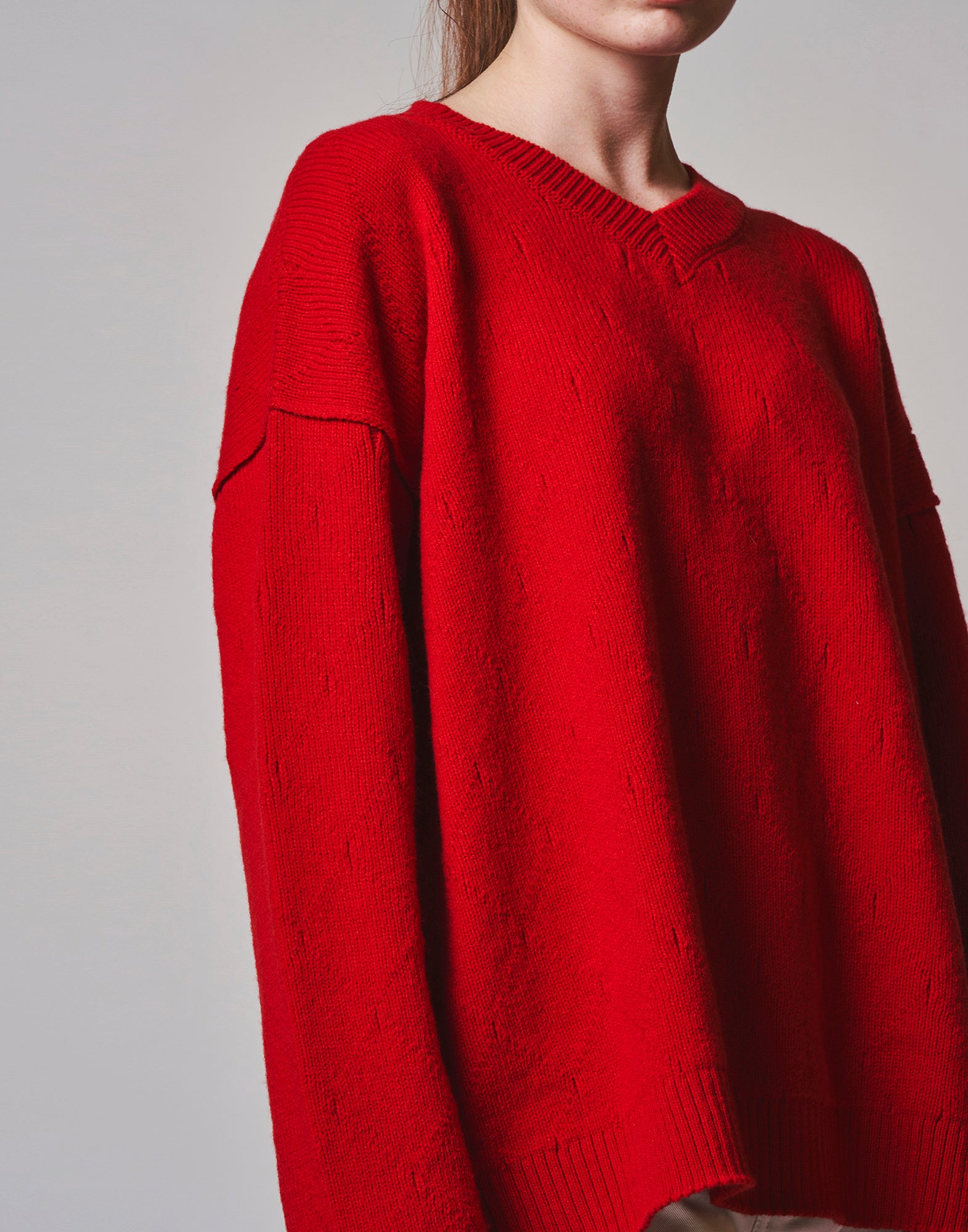 Maglione Con Scollo A "V" In Lana E Cashmere