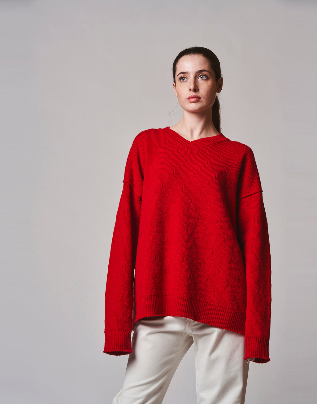 Maglione Con Scollo A "V" In Lana E Cashmere