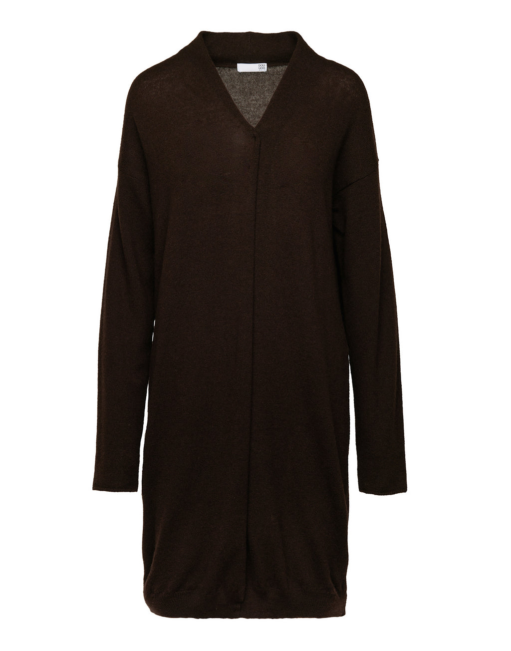 Cardigan Lungo in Lana Extrafine/Cashmere Cioccolato
