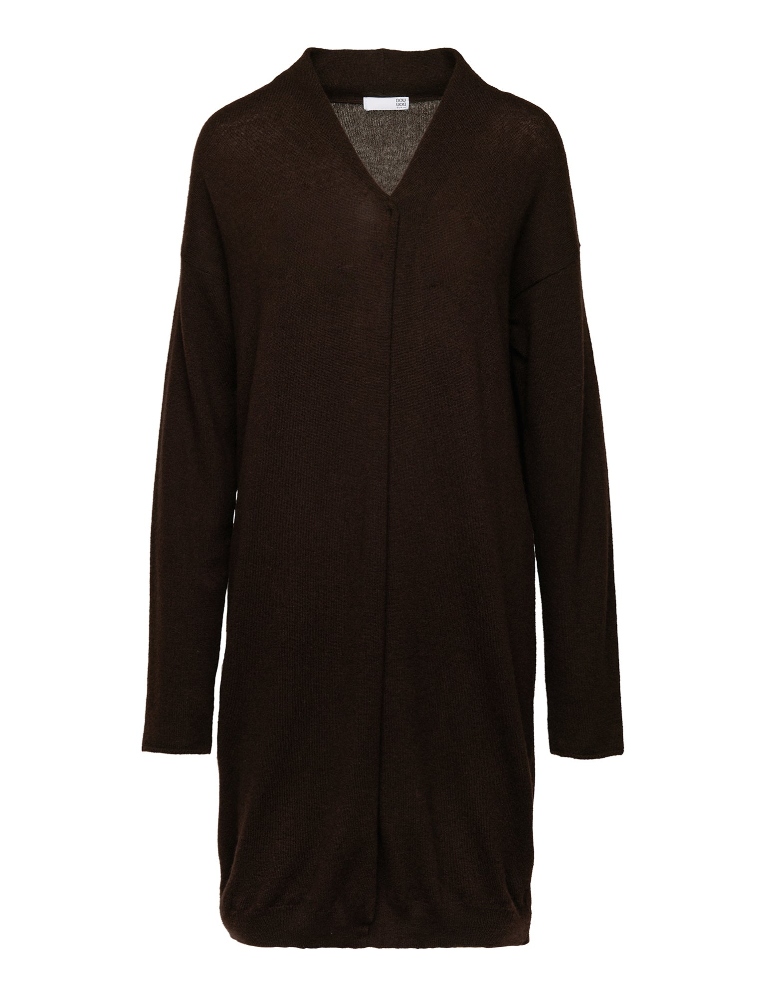 Cardigan Lungo in Lana Extrafine/Cashmere Cioccolato