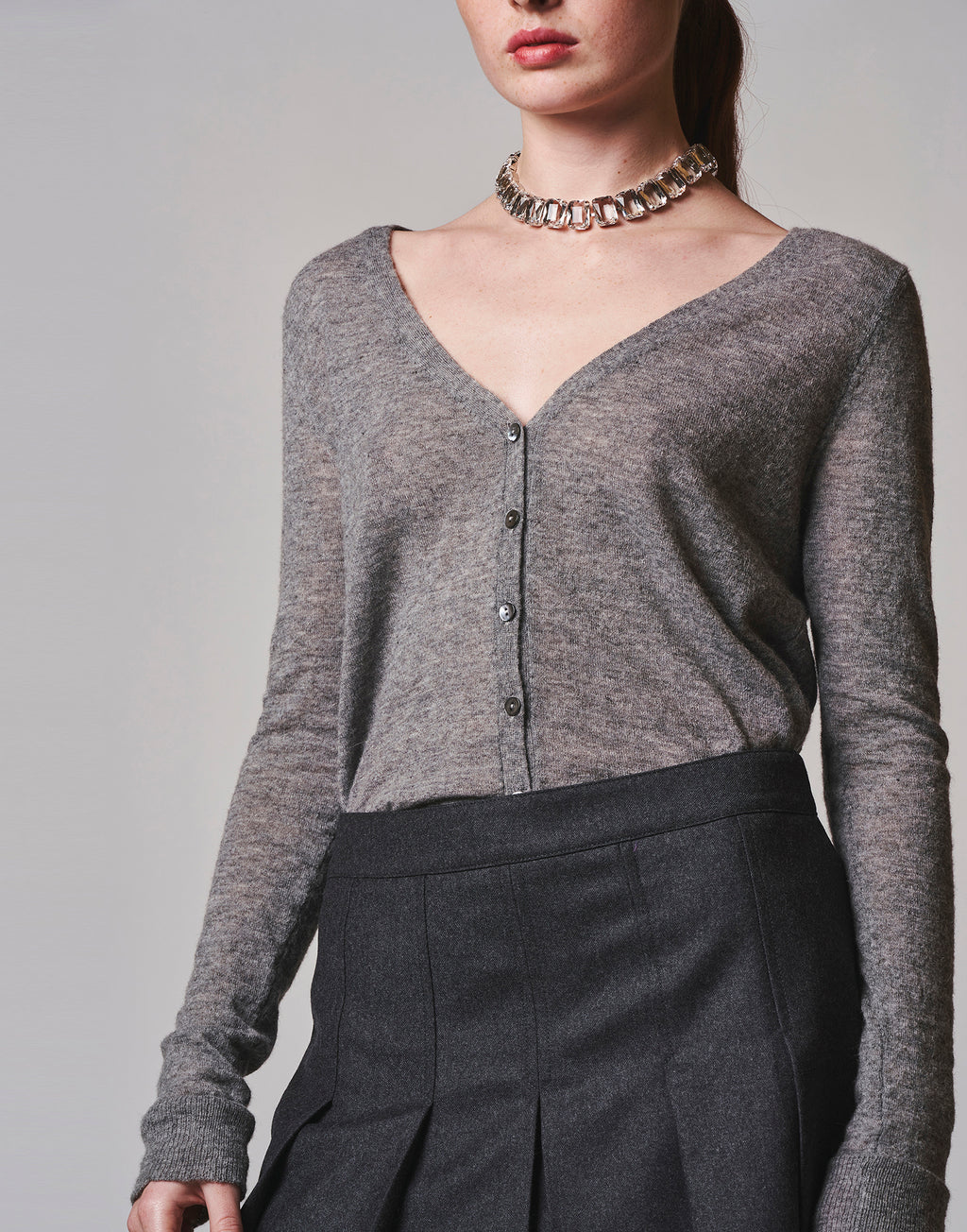 Light Cardigan In Garza Lana Alpaca
