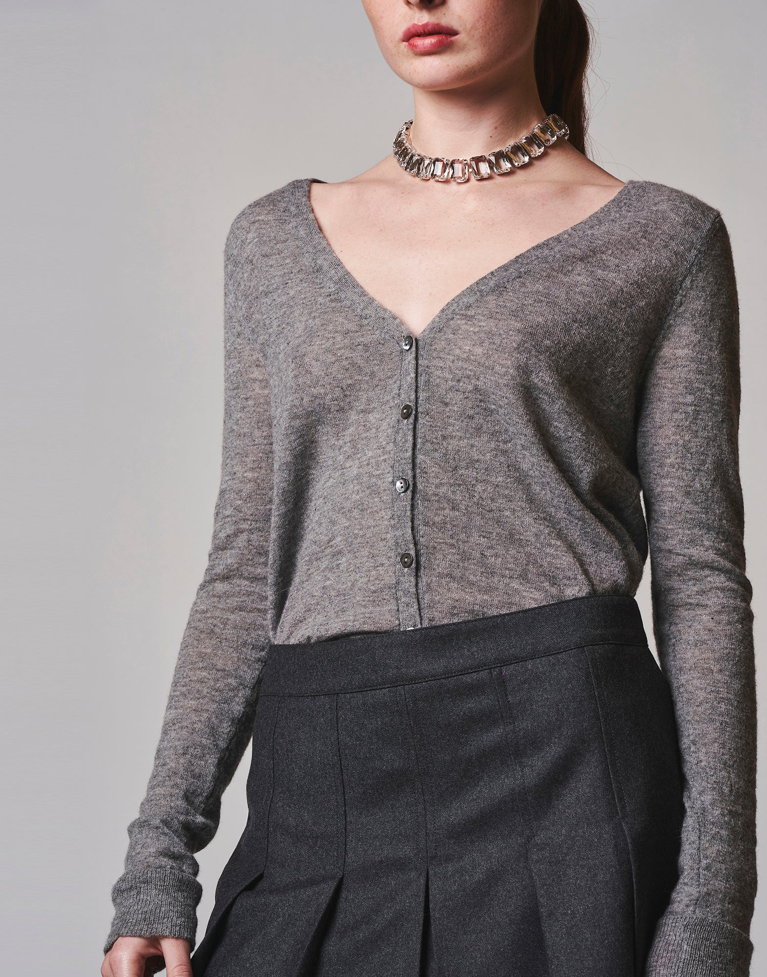 Light Cardigan In Garza Lana Alpaca