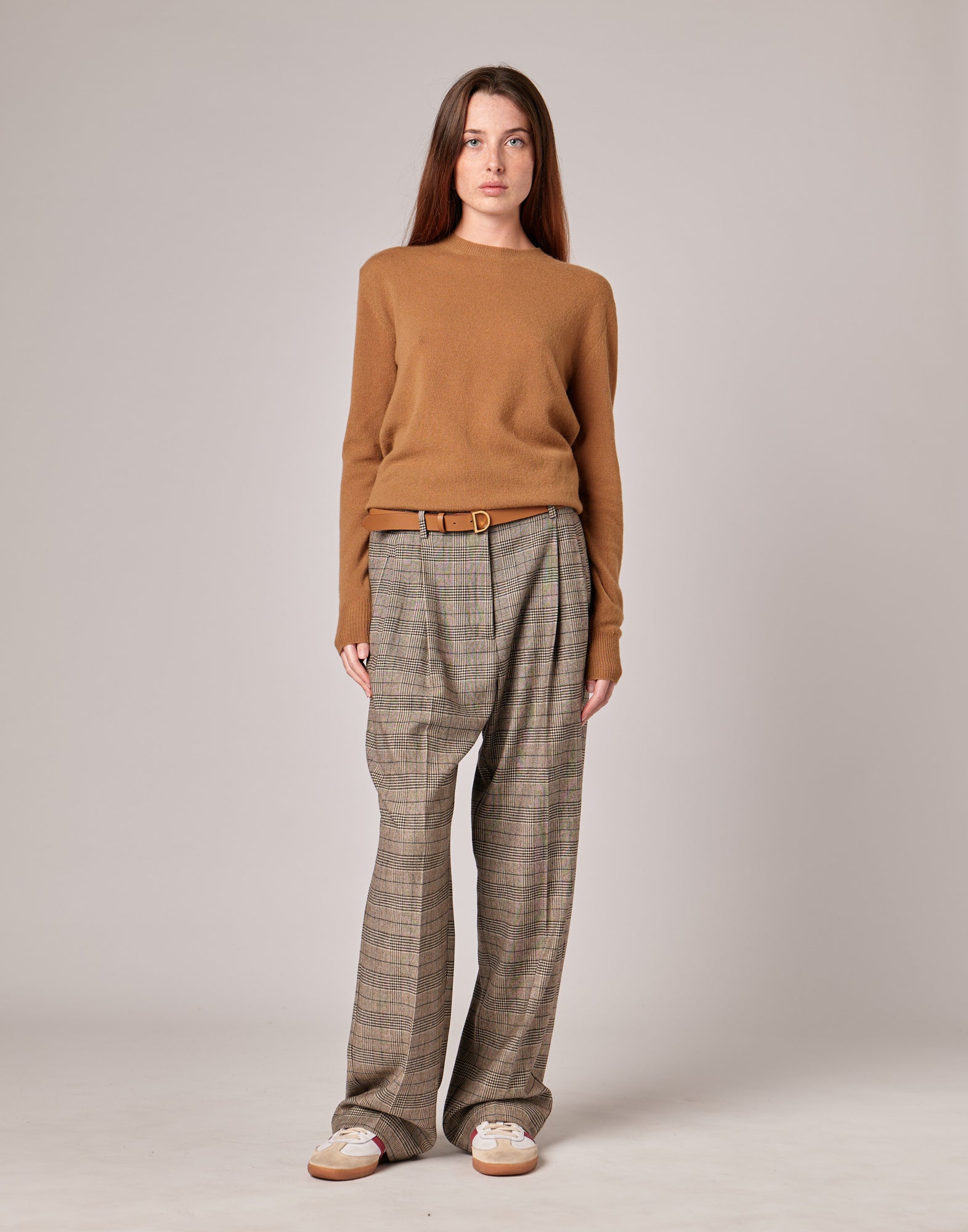 Maglione Slim in Lana Extrafine/Cashmere Camel