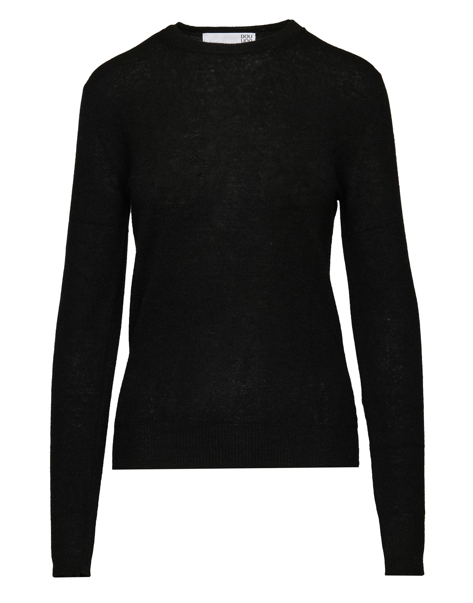 Maglione Slim in Lana Extrafine/Cashmere Nero