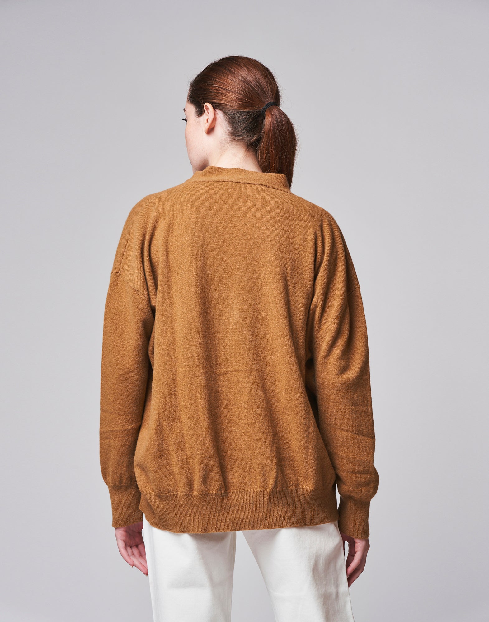 Cardigan ampio in lana e cashmere