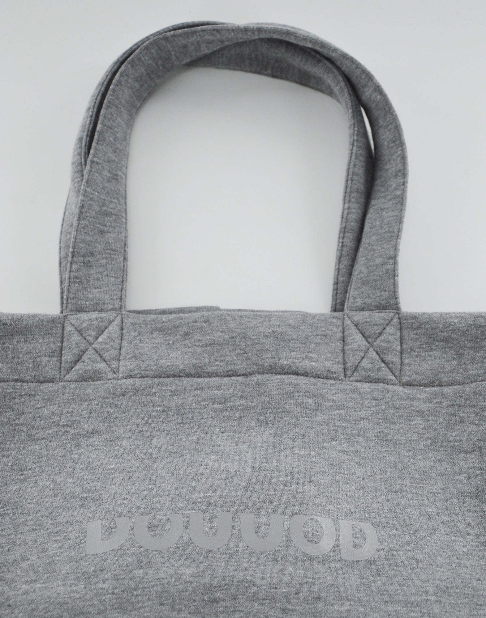 Borsa Shopping a Secchiello in Felpa Grigio Melange