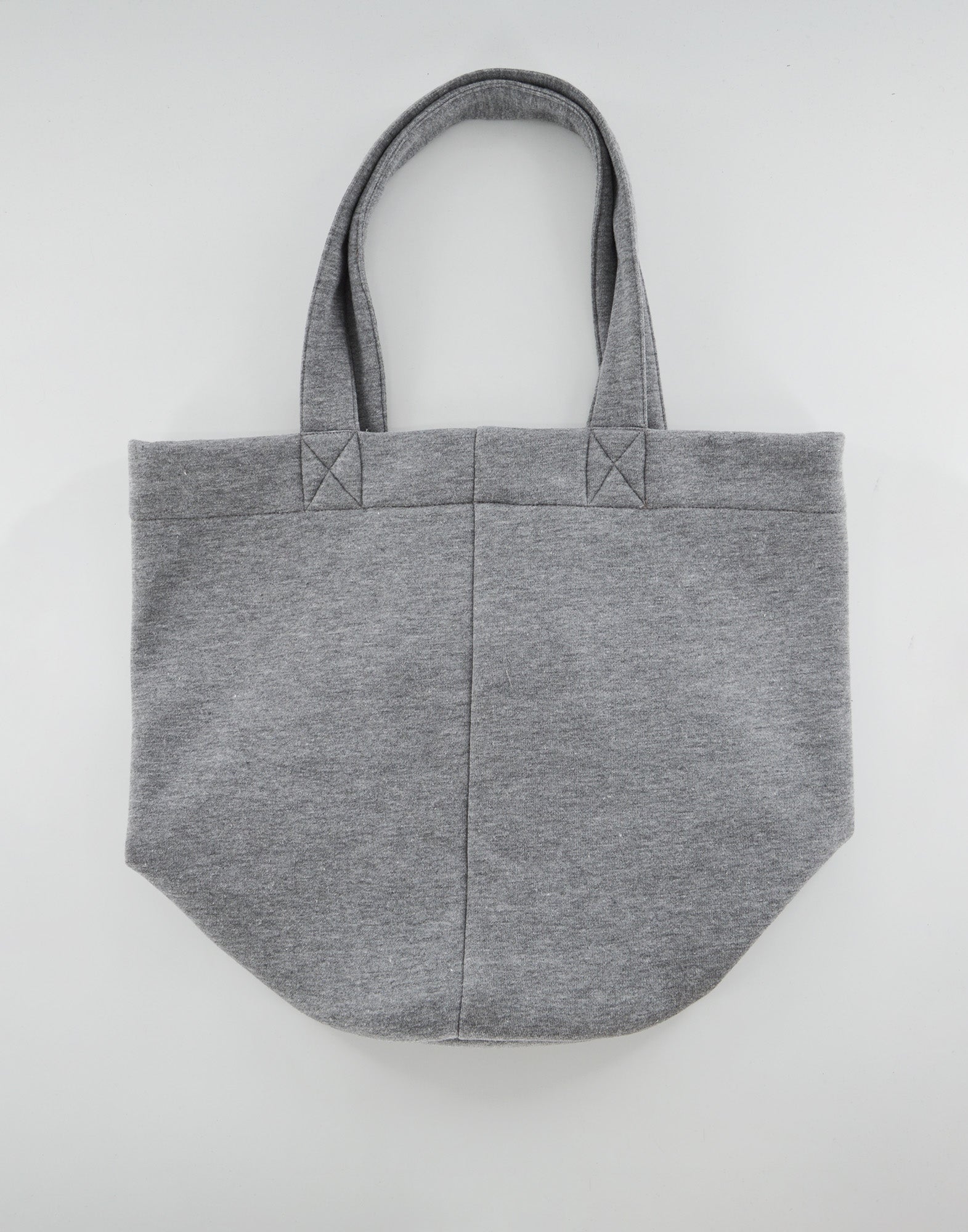Borsa Shopping a Secchiello in Felpa Grigio Melange