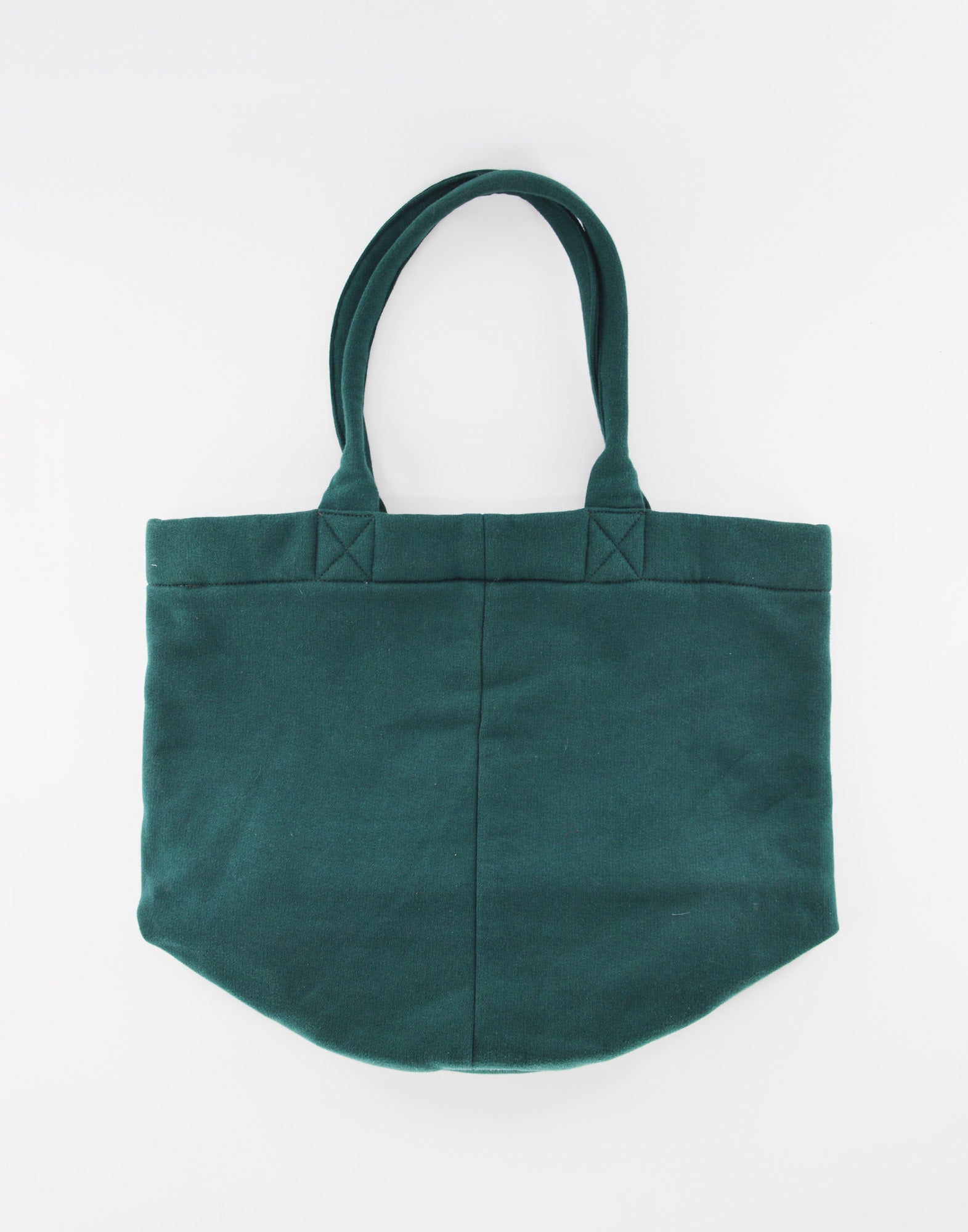 Borsa Shopping a Secchiello in Felpa Verde