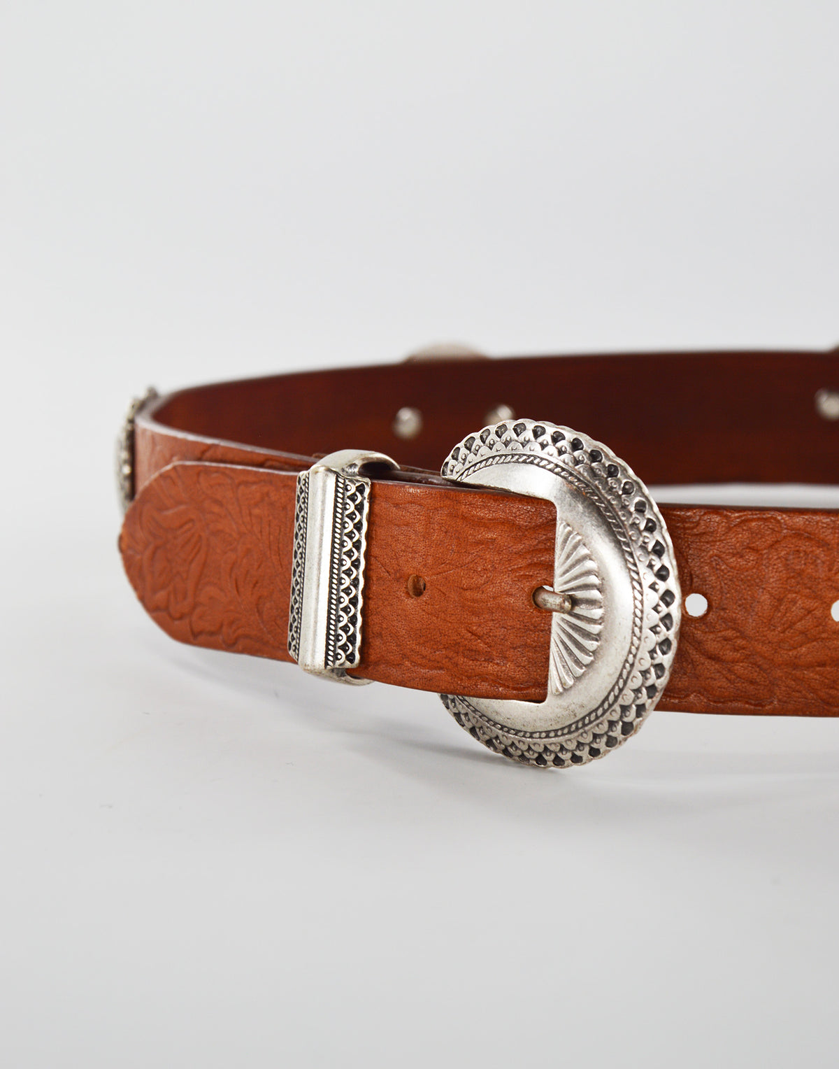 Leather Heart Studded Belt
