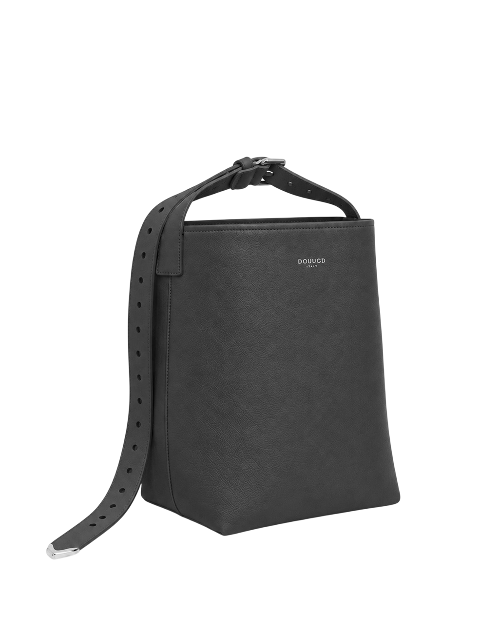 Sac seau Tilla en cuir mousse noir