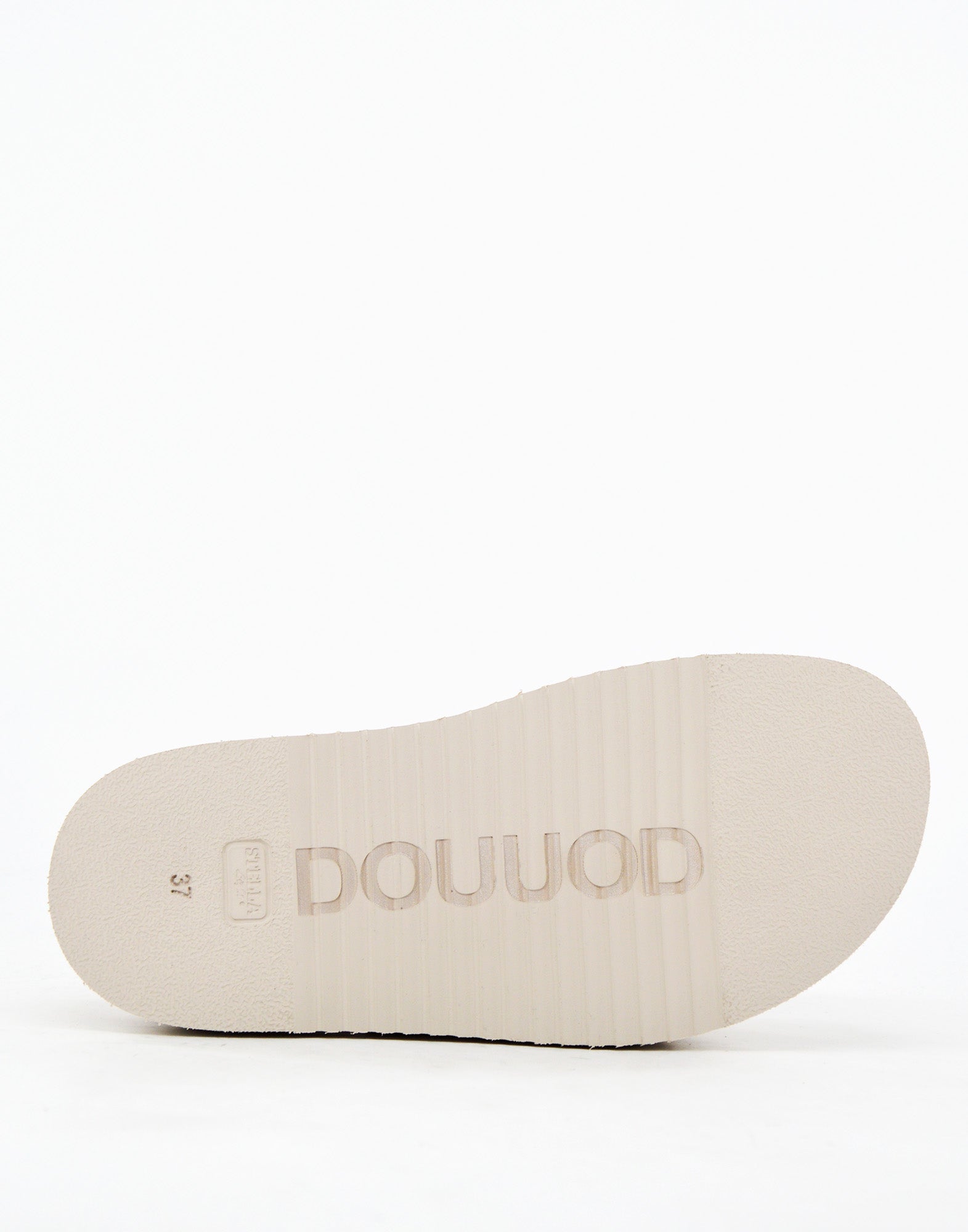 Sandali Doppia Fascia con Plateau in Crosta Chestnut