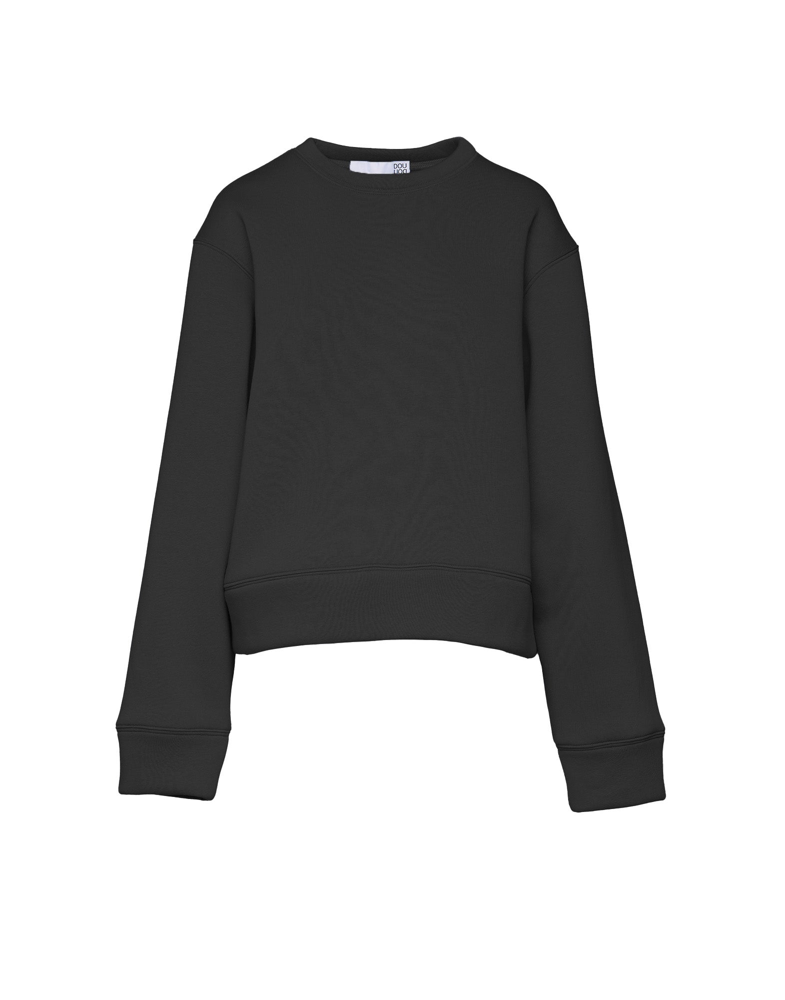 Felpa Girocollo Boxy Fit Nera